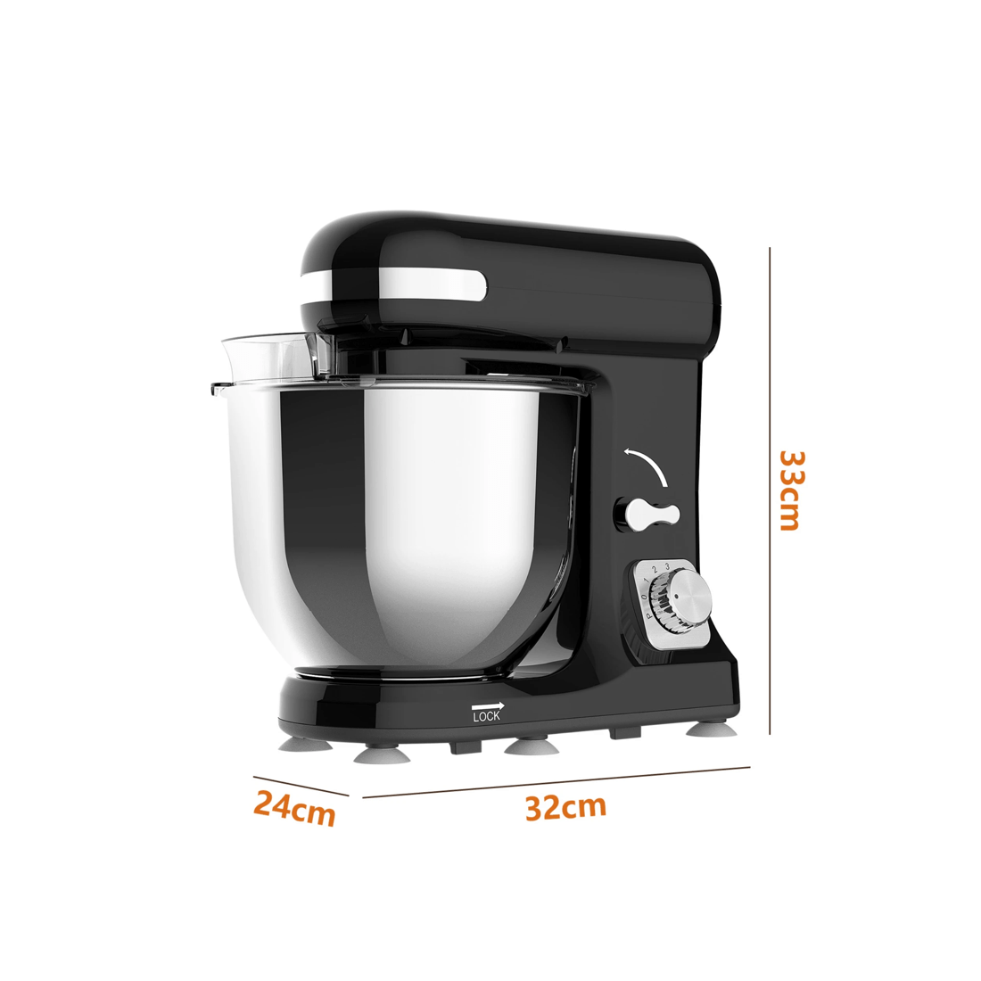 7 Advwin 1400w 6.5l Electric Stand Mixer Black, 7 of 7