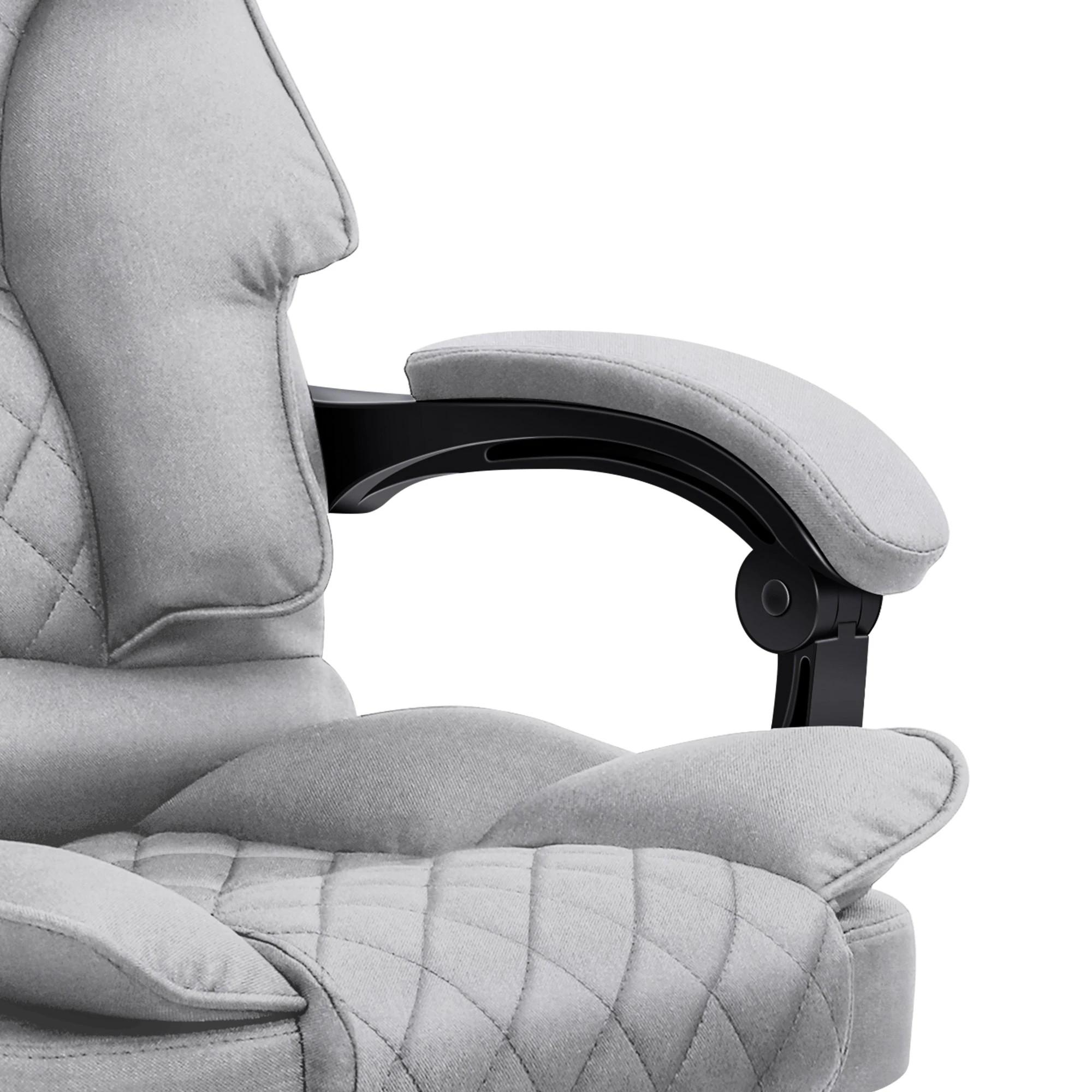 5 Alfordson Massage Office Chair Heated Fabric Seat Executive Racing Computer - Grey, 5 of 10