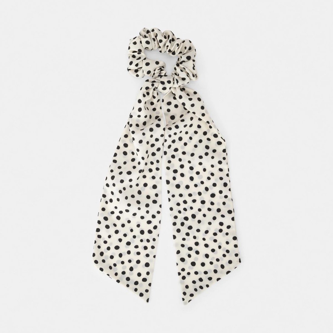 1 Linen Hair Scrunchie Scarf - Spots, 1 of 5