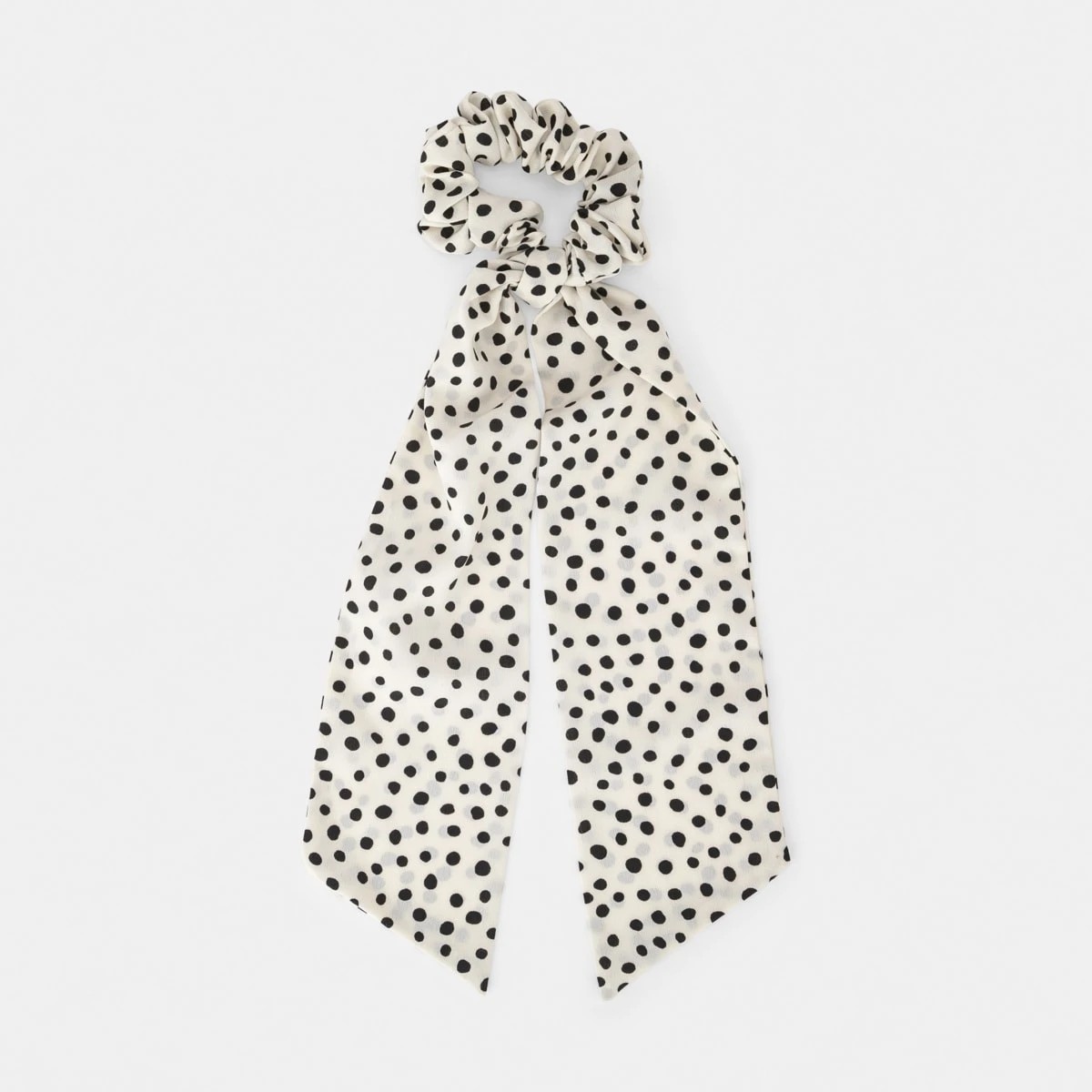 1 Linen Hair Scrunchie Scarf - Spots, 1 of 5