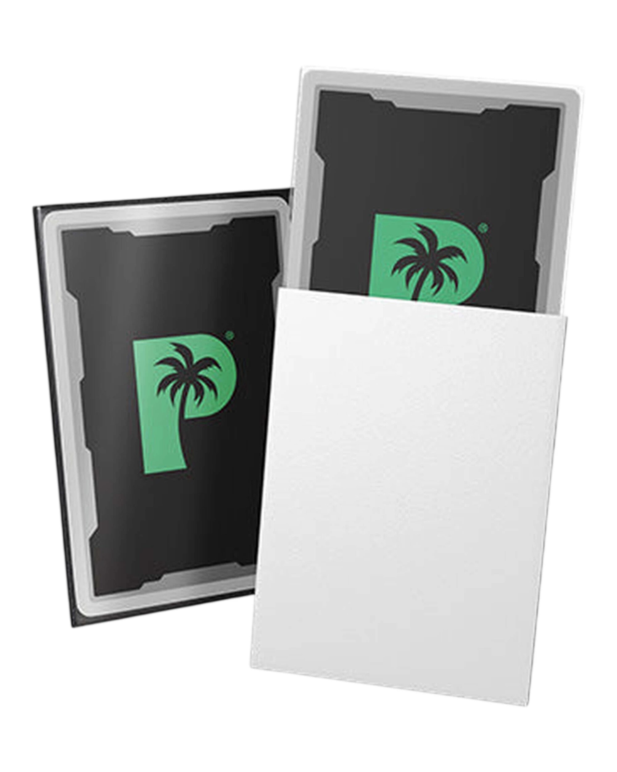 2 Palms Off Gaming Palms Off Standard 100pc Blackout Deck Sleeves White Matte, 2 of 3