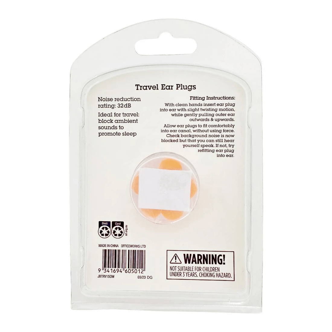 2 J.Burrows Travel Ear Plugs 3 Pairs, 2 of 5