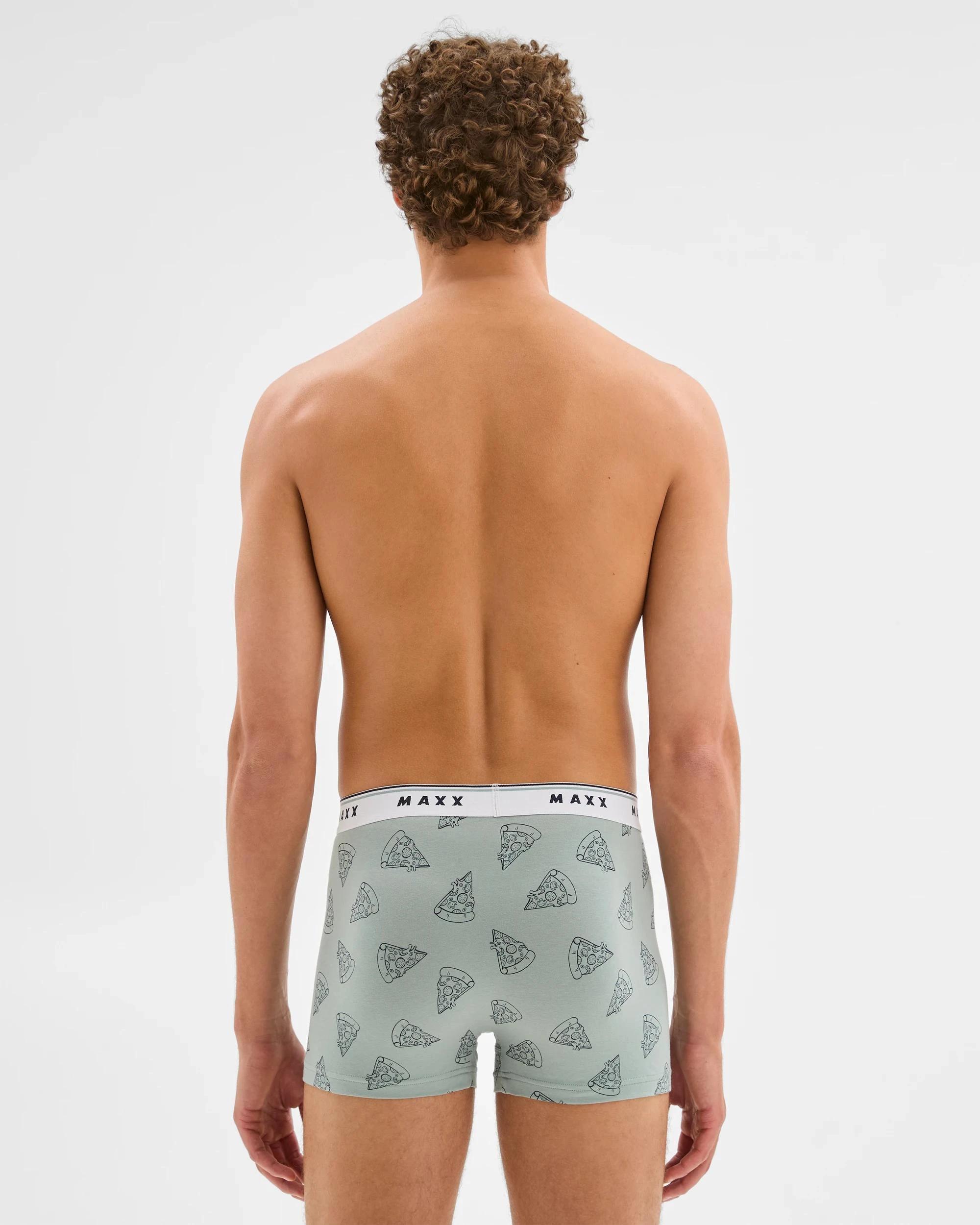 3 Australian Cotton Blend Mens Hipster Trunk 3 Pack - Maxx PIZZA MULTI, 3 of 4