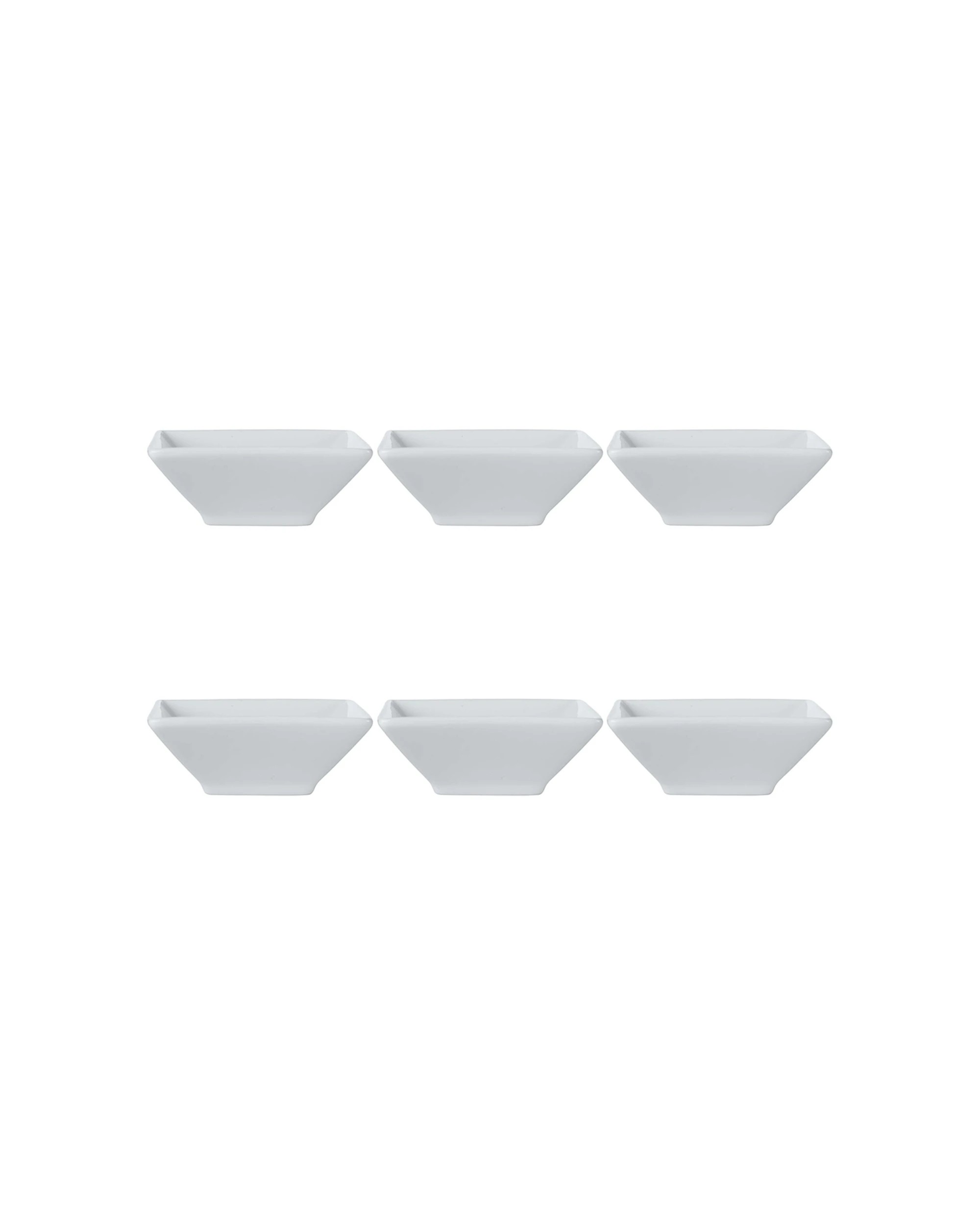 1 Maxwell & Williams 6PK White Basics 7.5cm Footed Sauce Dish Square Porcelain - White, 1 of 1