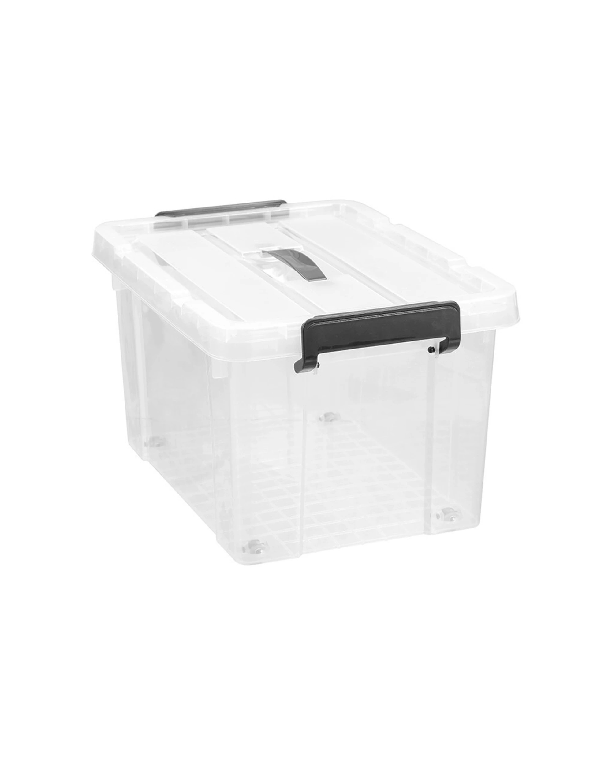 3 Boxsweden Dura 27L 44cm Carry Box Storage W Lid - Locking Storage Box Wheels
 - plain, 3 of 5