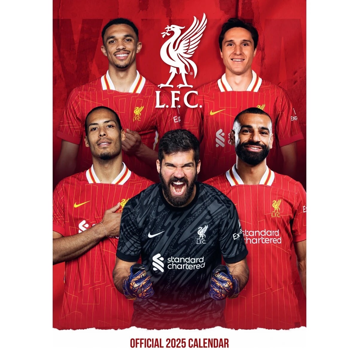 1 Official 2025 A3 Calendar - Liverpool FC, 1 of 5
