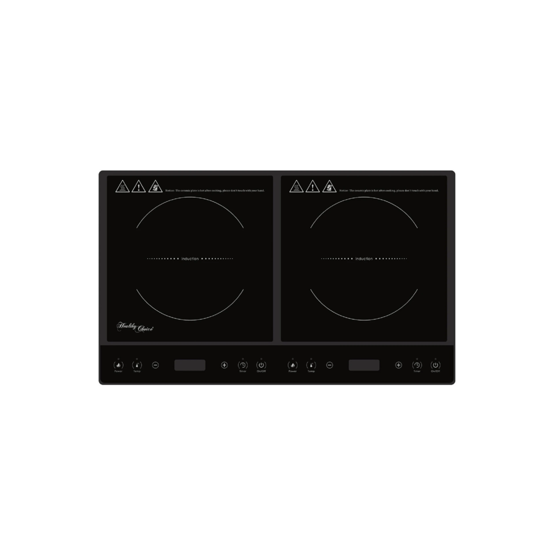 1 Healthy Choice Double Induction Cooker w/ 2 Plates, 240C, 1000- 1400W, 1 of 8