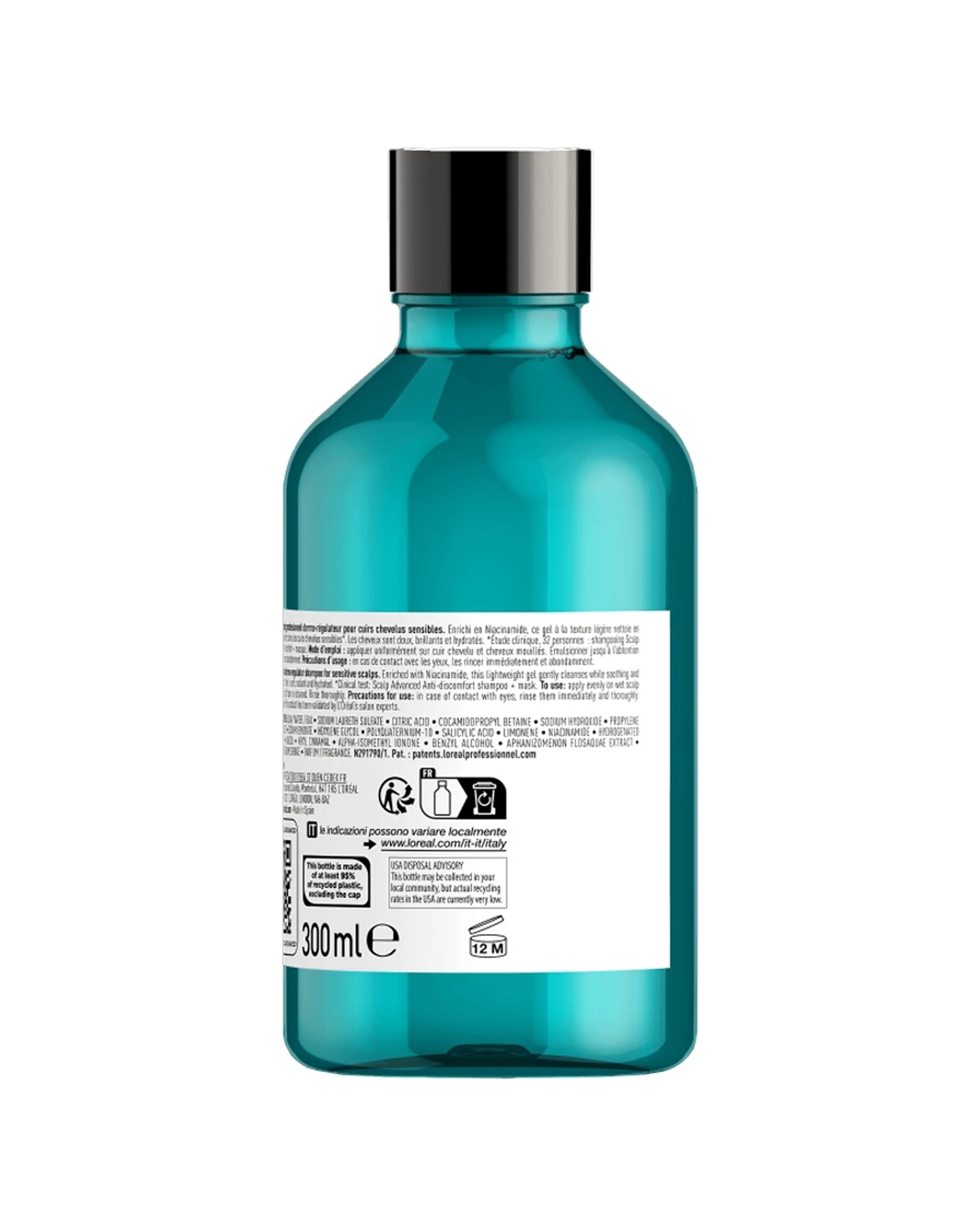 2 L'Oreal Professionnel Scalp Advanced Discomfort Shampoo 300ml - Blue, 2 of 2