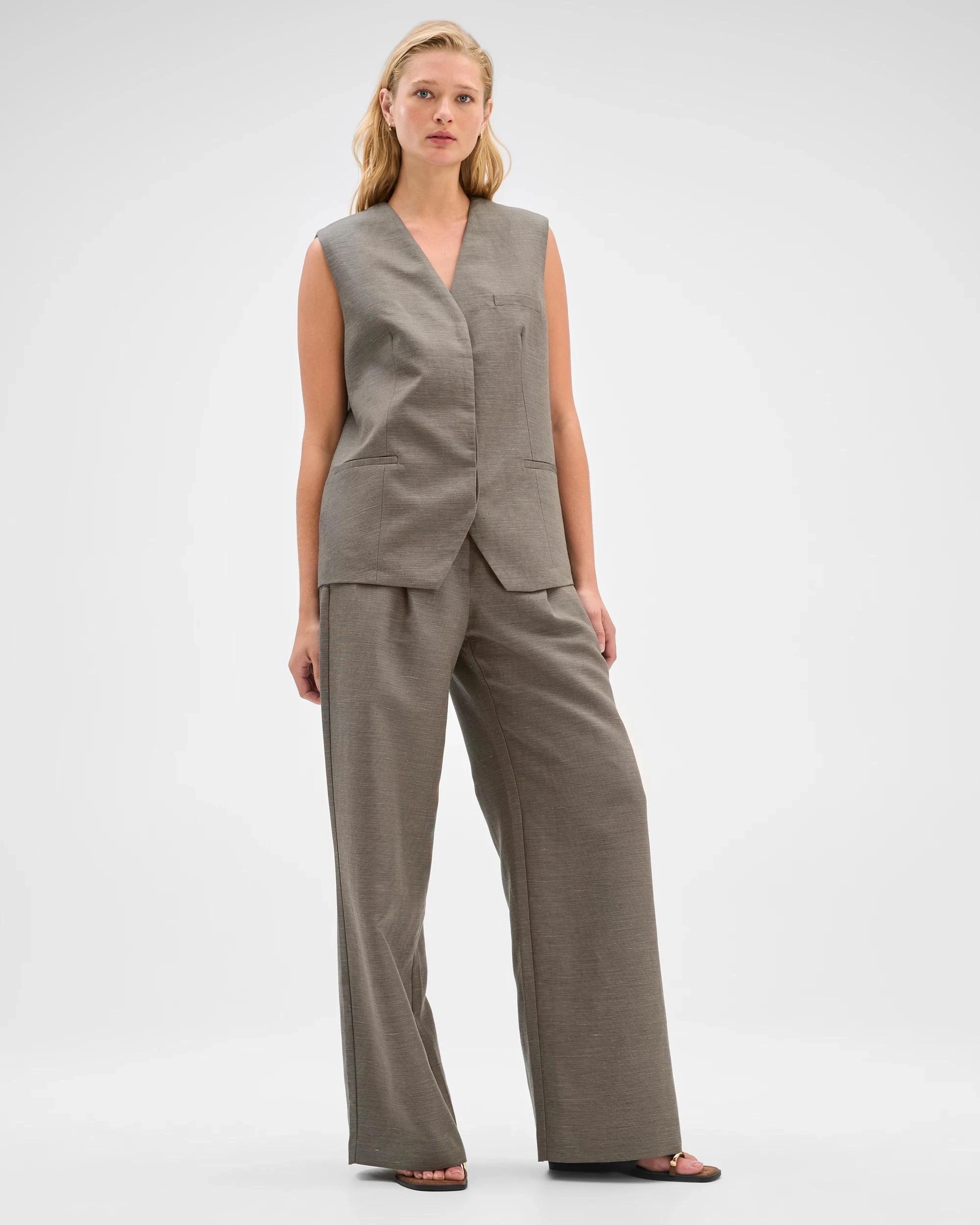 3 Preview Ultra Wide Leg Pants GREY MELANGE, 3 of 7