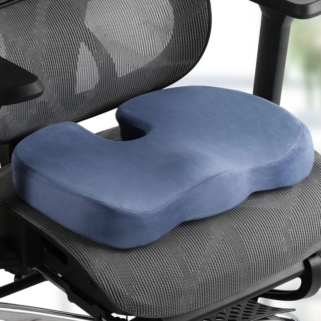 3 Giselle Bedding Seat Cushion Memory Foam Pillow - Blue, 3 of 5