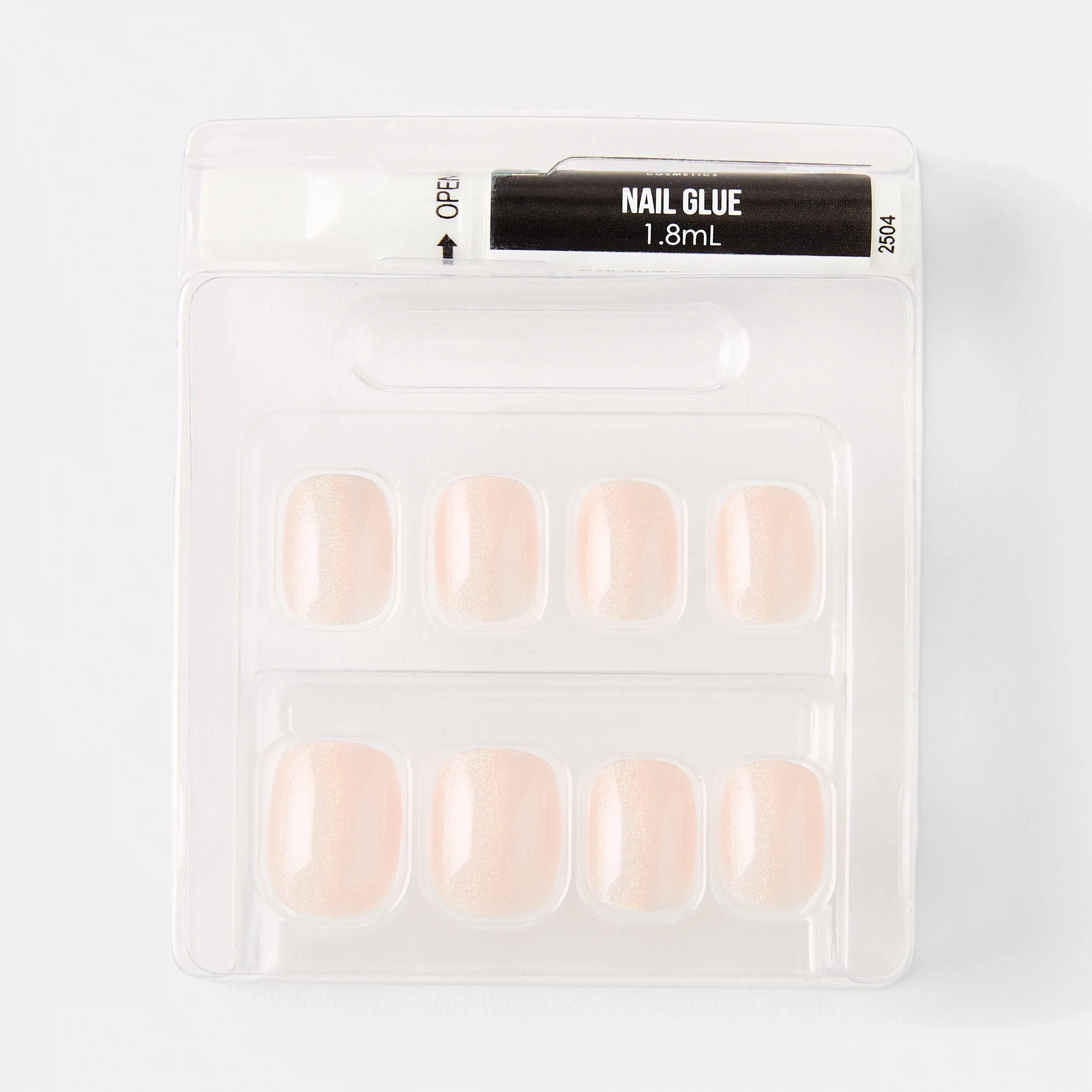 3 OXX Cosmetics 24 Pack Artificial Nails with Adhesive - Short Square Shape, Pearl Glazed, 3 of 5