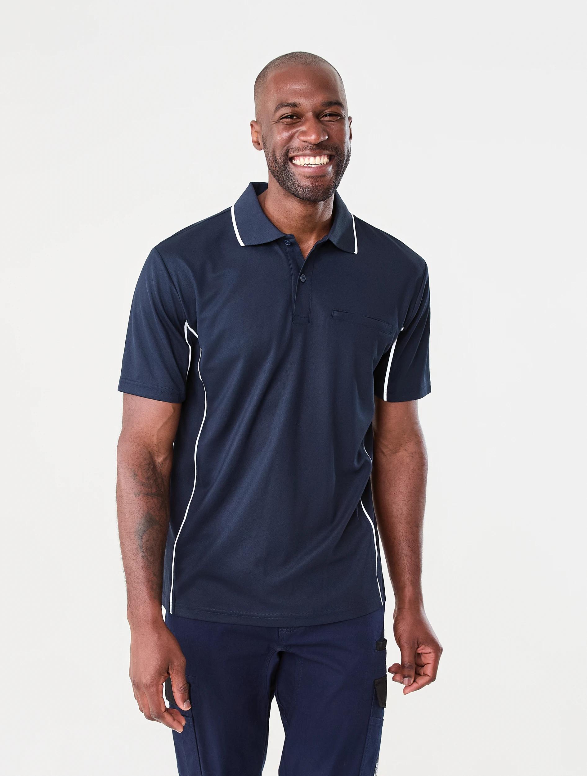 1 Workwear Short Sleeve Polo Shirt SKY CAPTAIN, 1 of 7