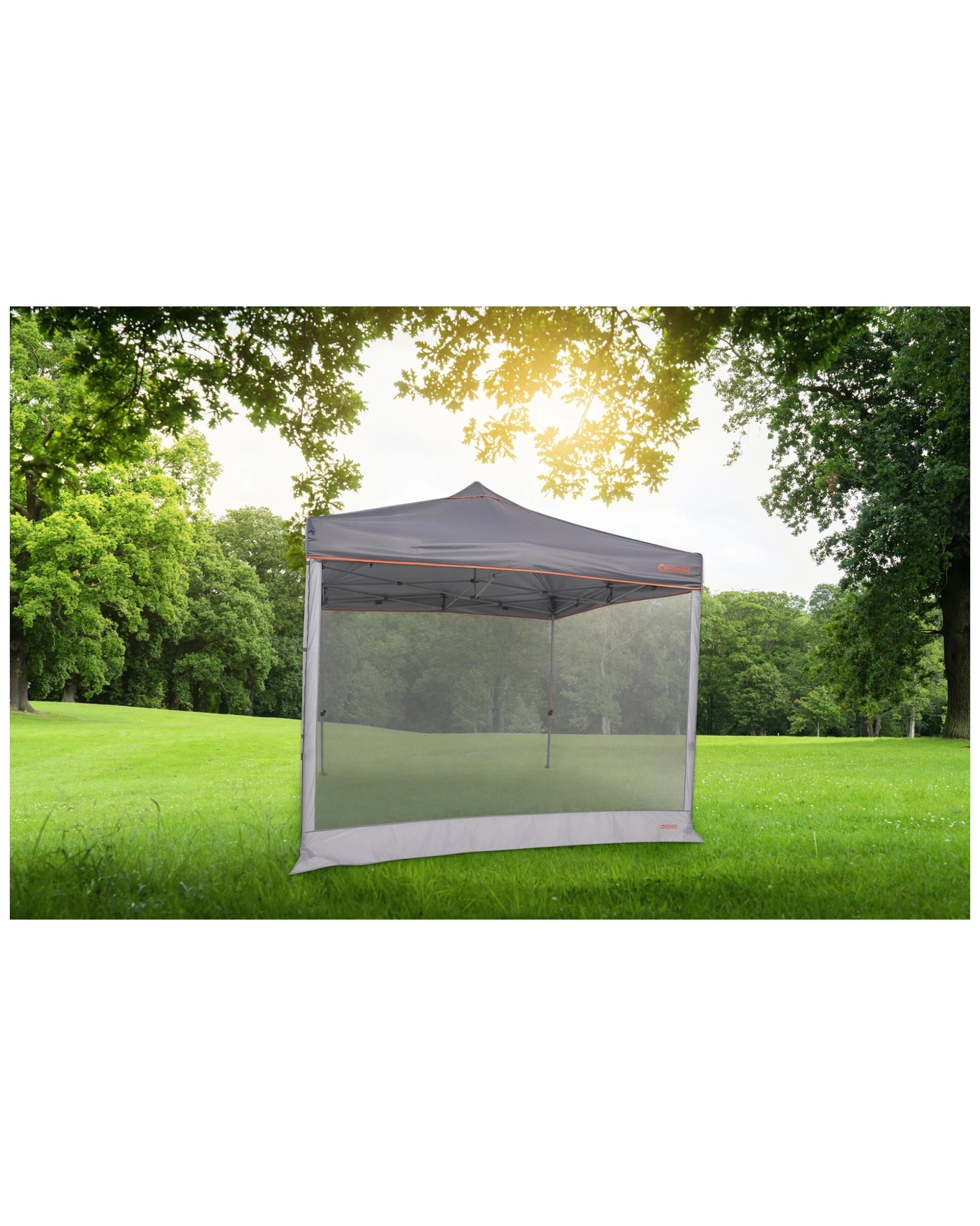 3 Wildtrak Mesh Wall 2.4 With Zipper For 2.4m Gazebo Midge Proof Polyester - Grey, 3 of 3