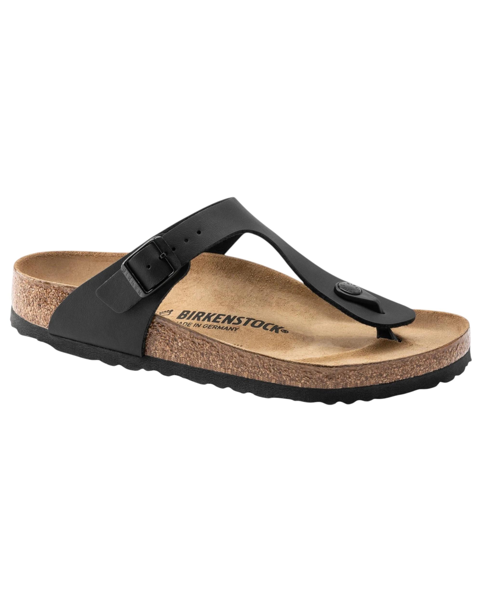4 Birkenstock Mens Gizeh Birko Flor Slip On Sandals BLACK, 4 of 6