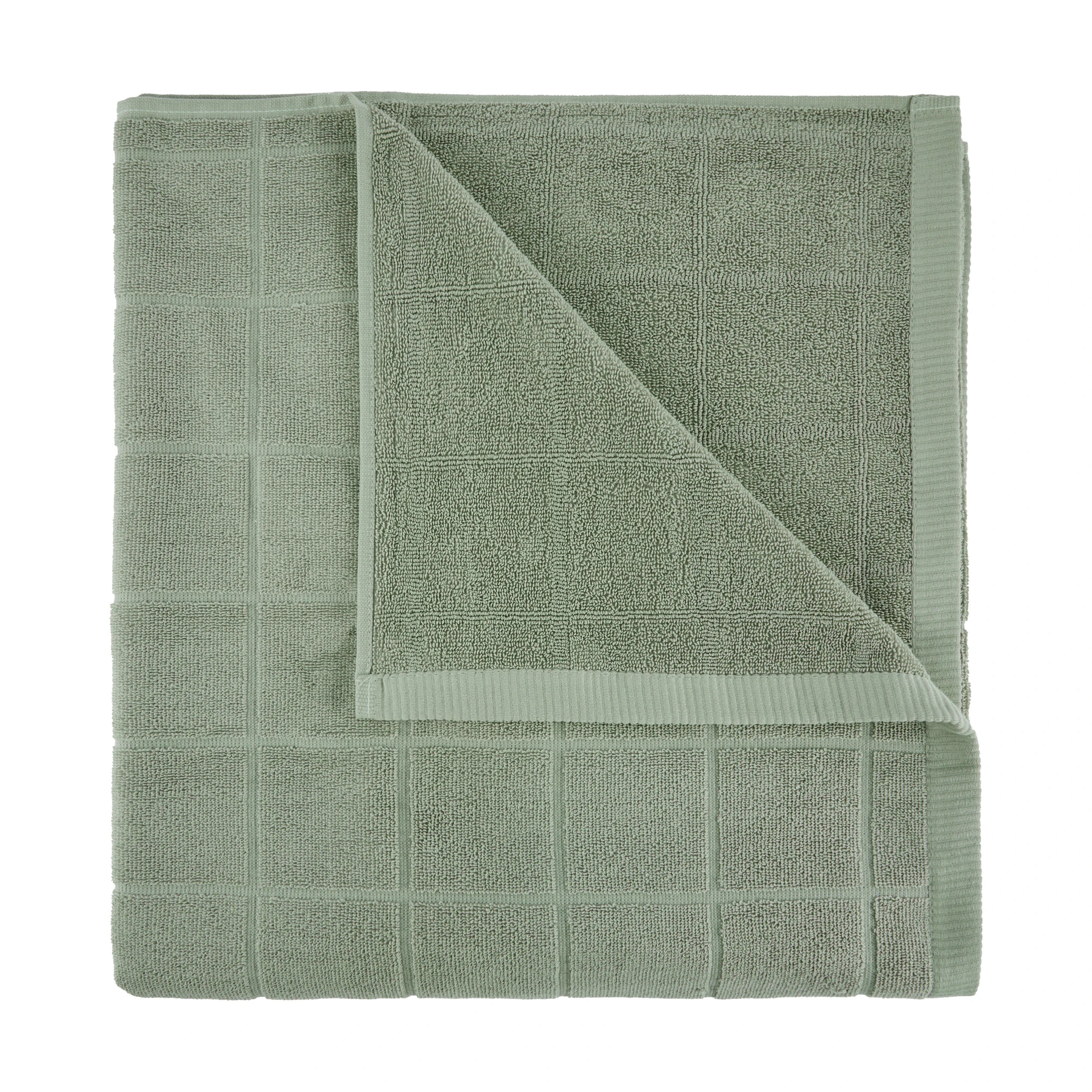 1 Cotton Grid Mega Towel - Sage, 1 of 5