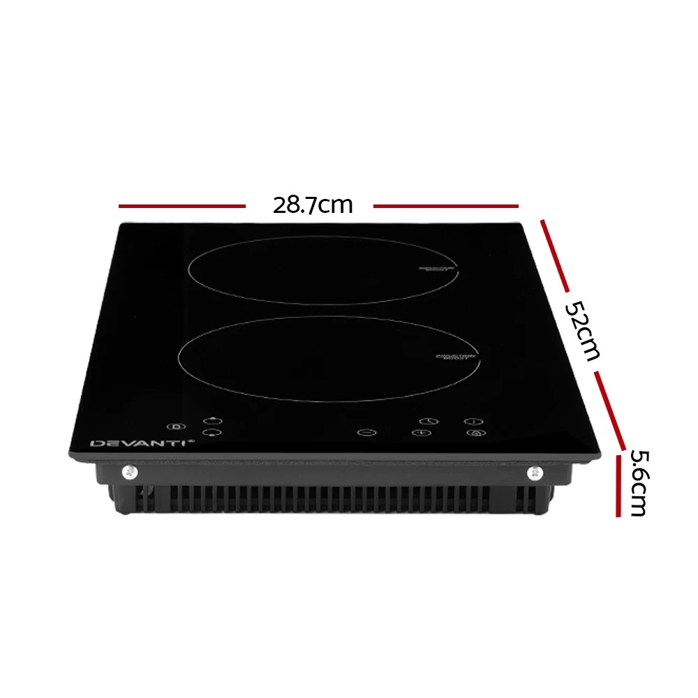 2 Devanti Induction Cooktop 30cm Electric Cooker - Black, 2 of 6