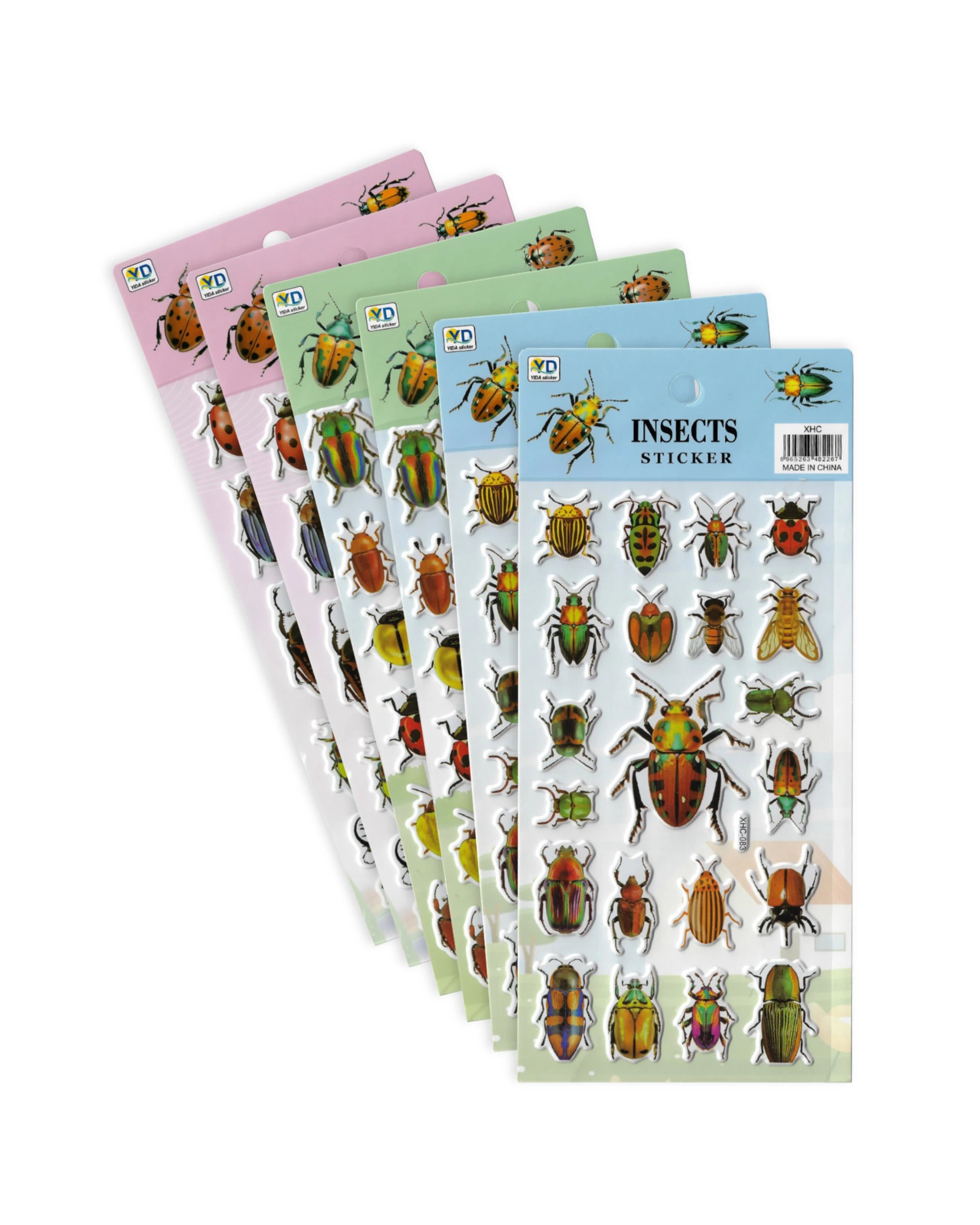 1 Party Maker Insect Stickers 6 Sheets, 1 of 3