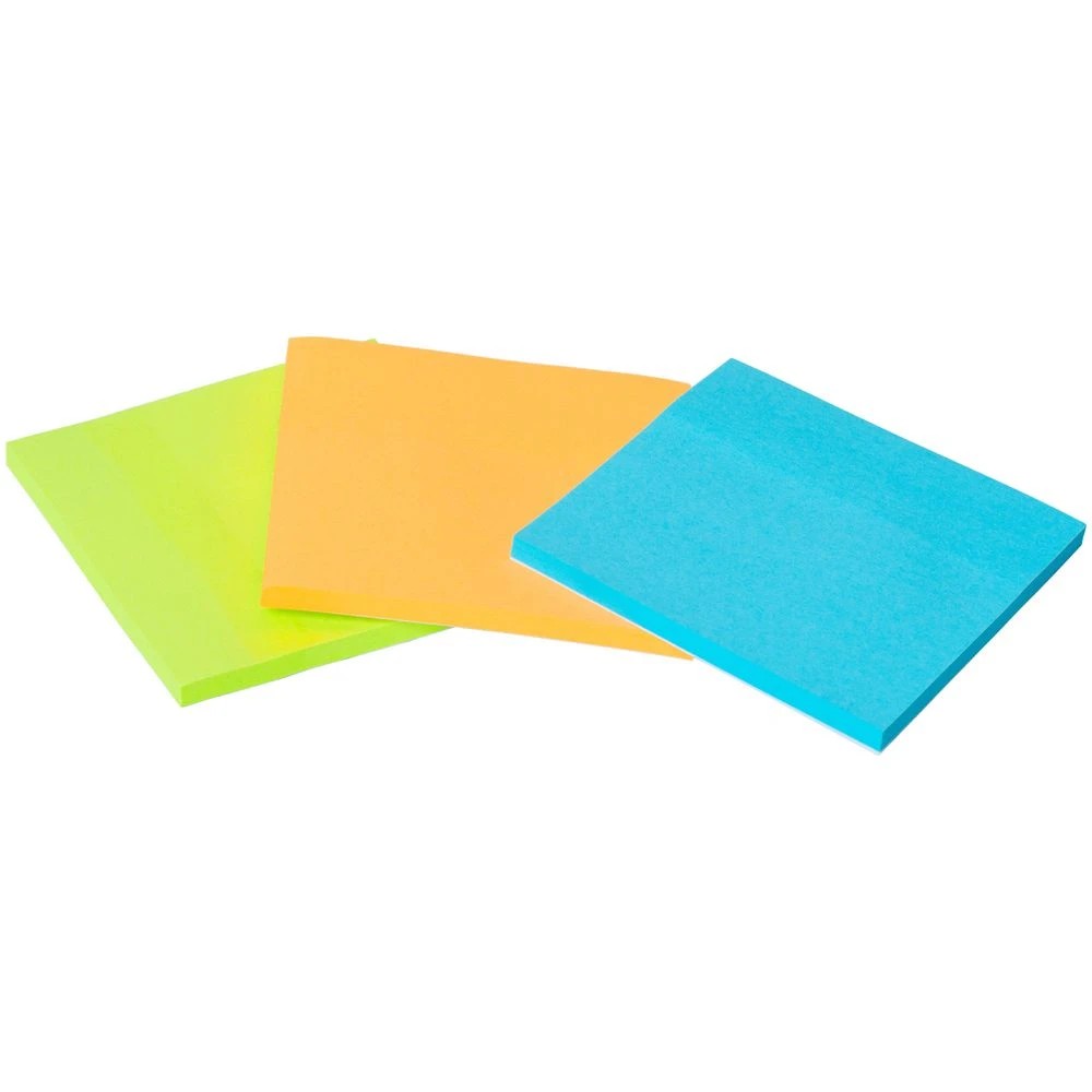 3 J.Burrows Stick-It Notes 76x76mm Assorted Ultra 3 Pack, 3 of 3