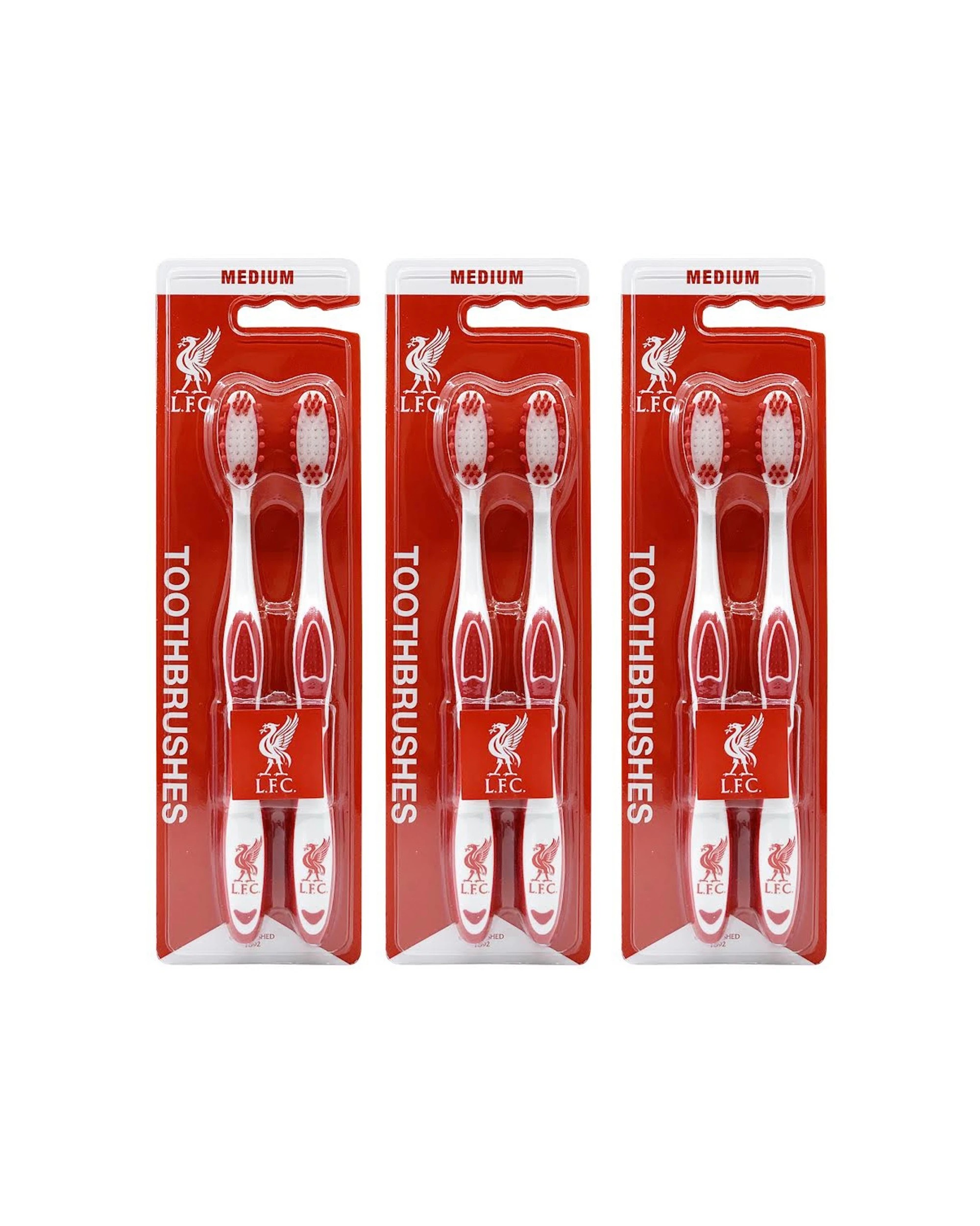 1 EPL Liverpool F.C. Adults Medium Toothbrushes 6pc - Multi, 1 of 2