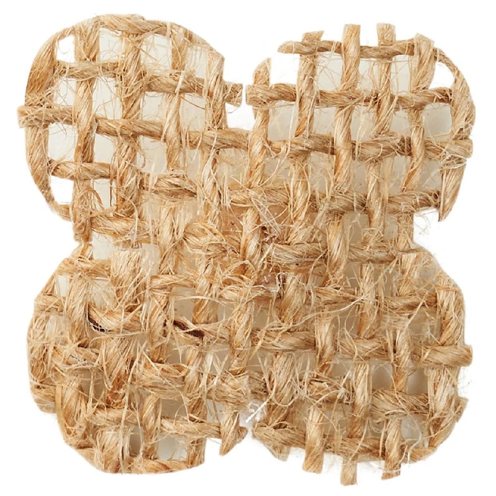 6 Born Mini Burlap Flowers Natural/White 40 Pack, 6 of 6