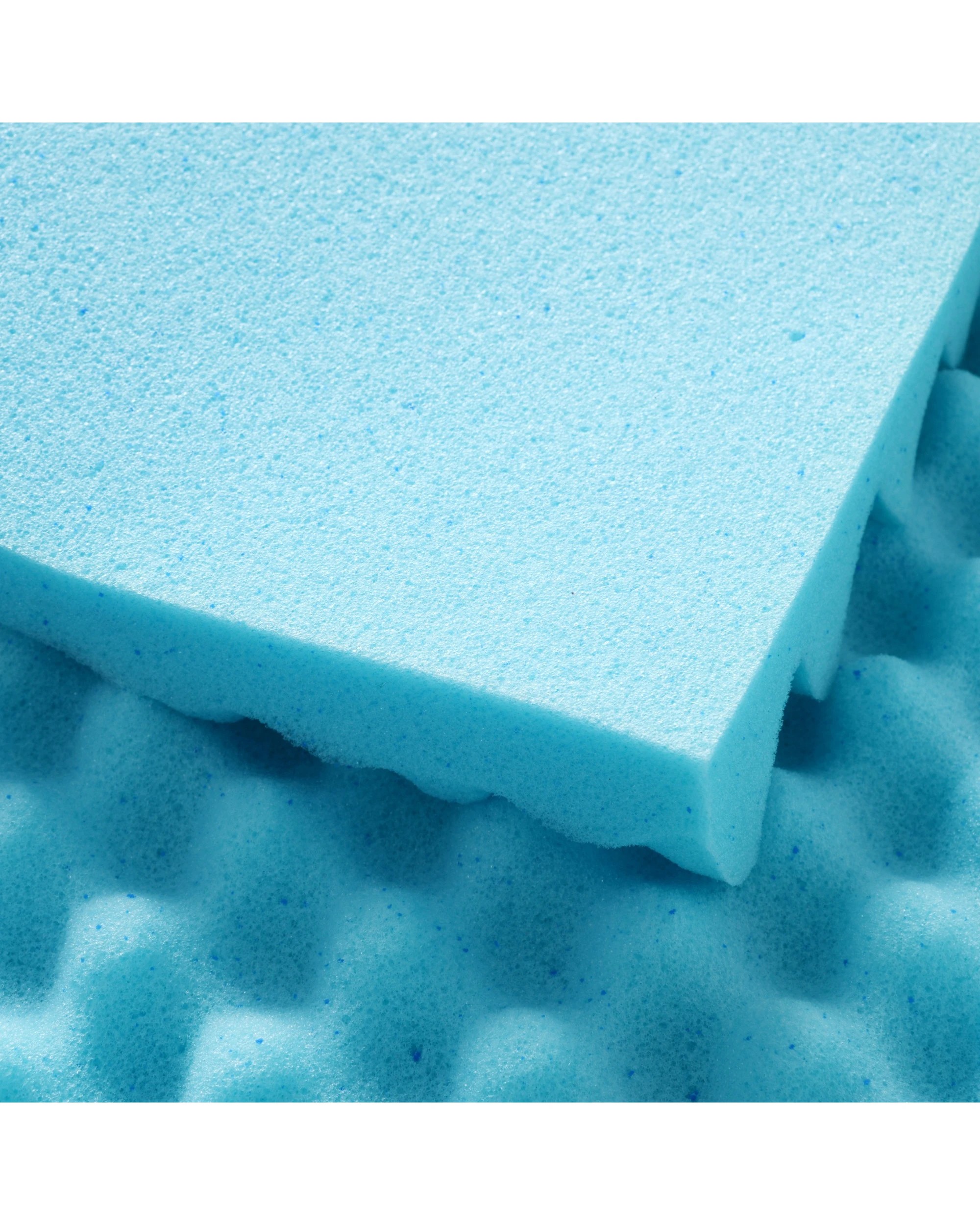 4 Dreamaker Gel Infused Convoluted Memory Foam Underlay - King Single Bed - Blue, 4 of 9