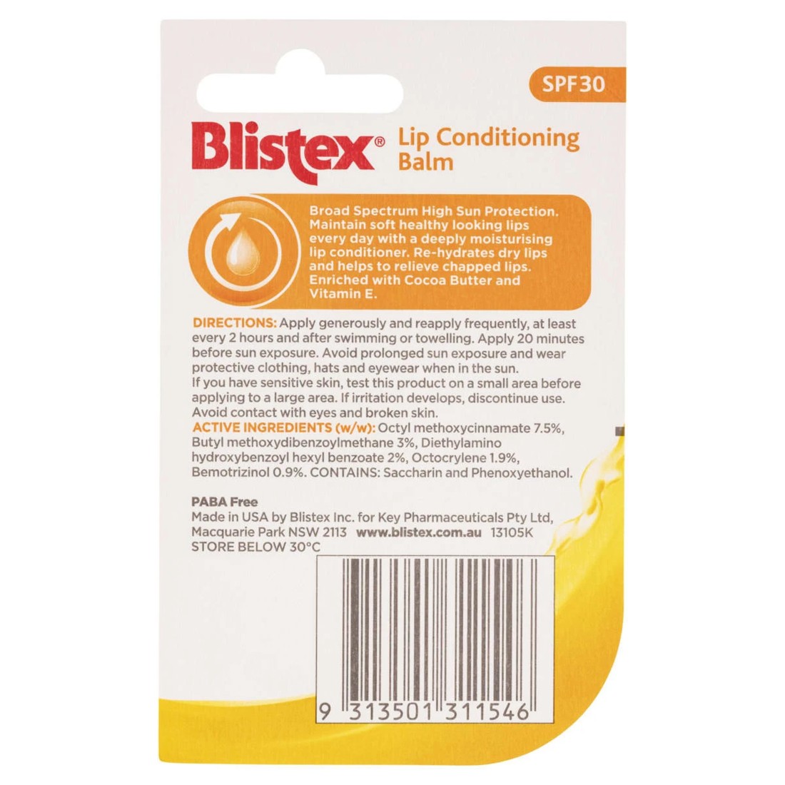 5 Blistex SPF 30 Lip Conditioning Balm 4.25g - Cocoa Butter and Vitamin E, 5 of 5
