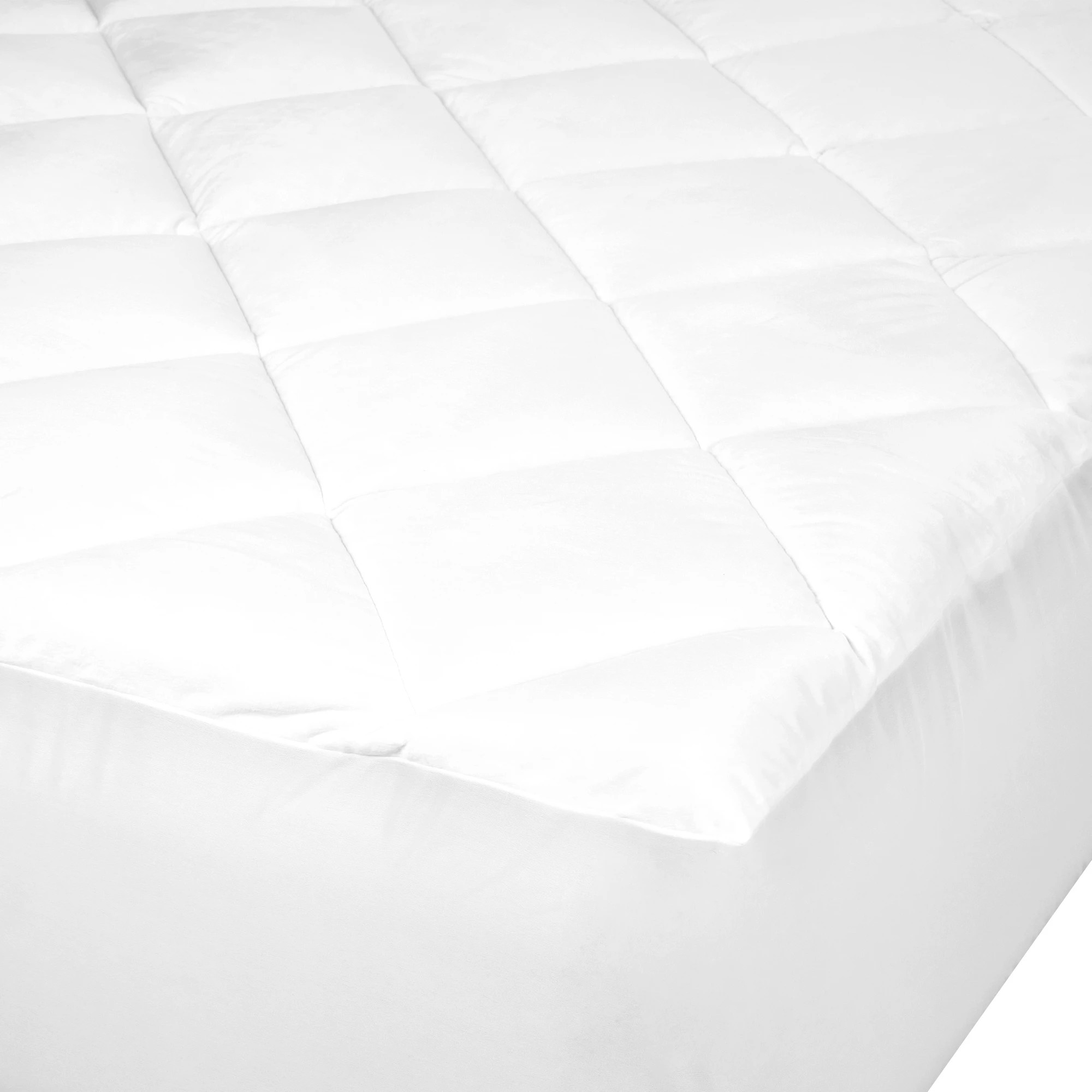 6 Reversible Plush Mattress Topper - Queen Bed, White, 6 of 7
