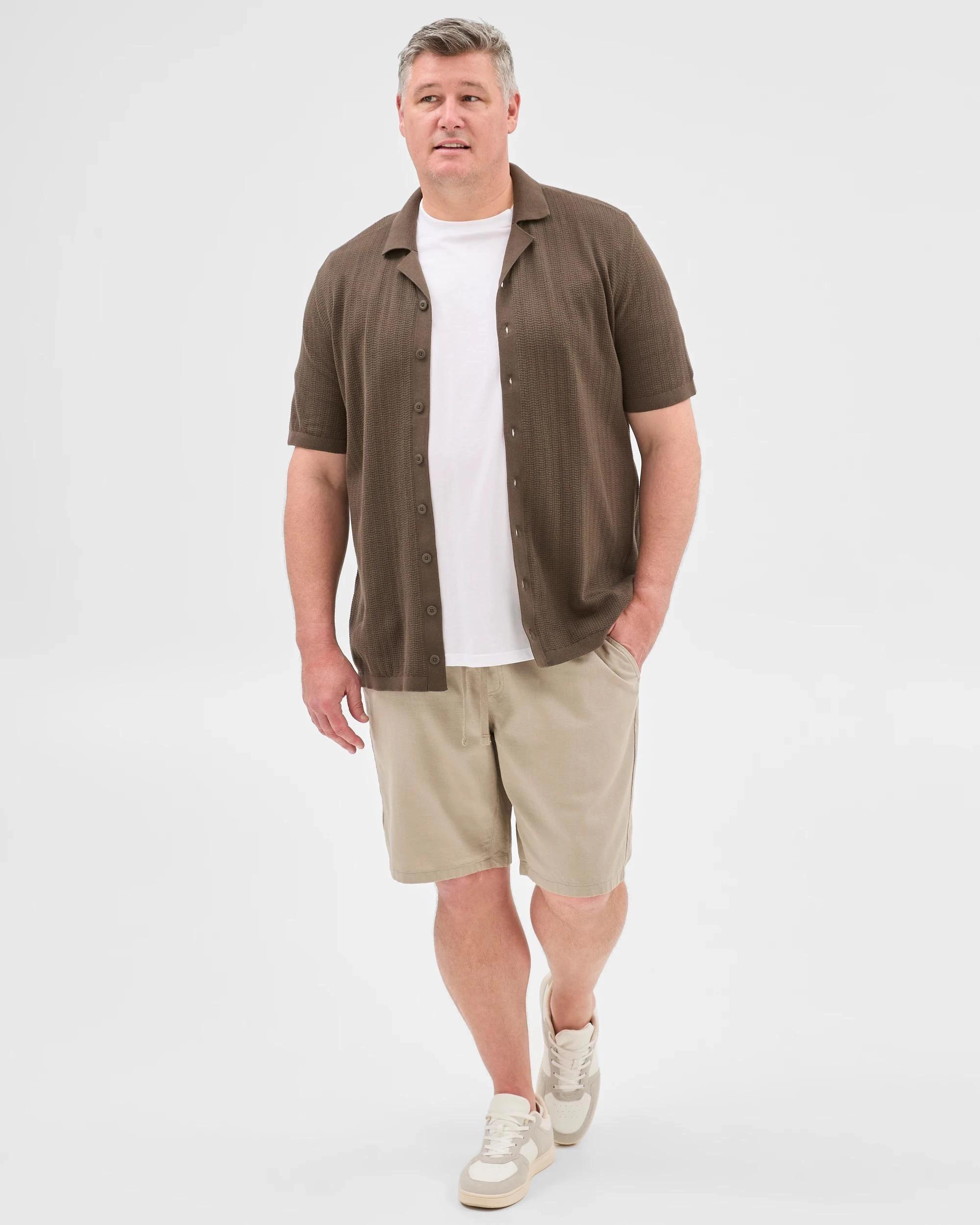 2 Target Plus Size Australian Cotton Knitted Shirt BLACK OLIVE, 2 of 6