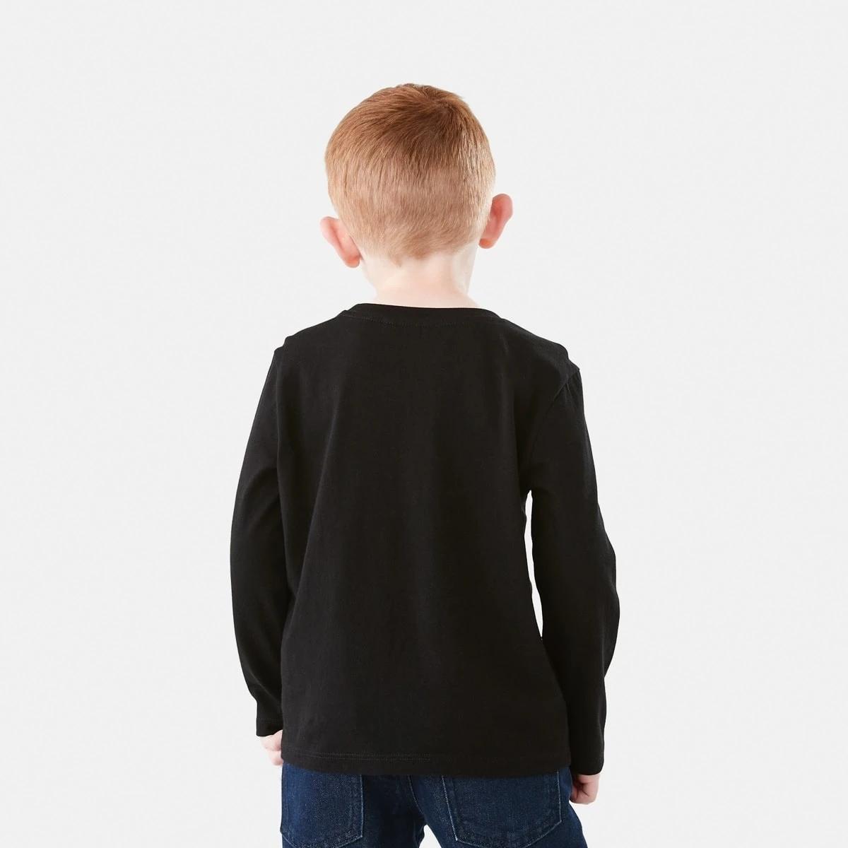 2 Long Sleeve Plain T-shirt Black, 2 of 8