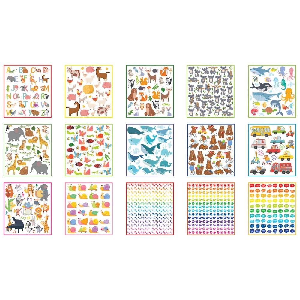 3 Learning Can Be Fun Sticker Set Animal World 800 Pack, 3 of 3