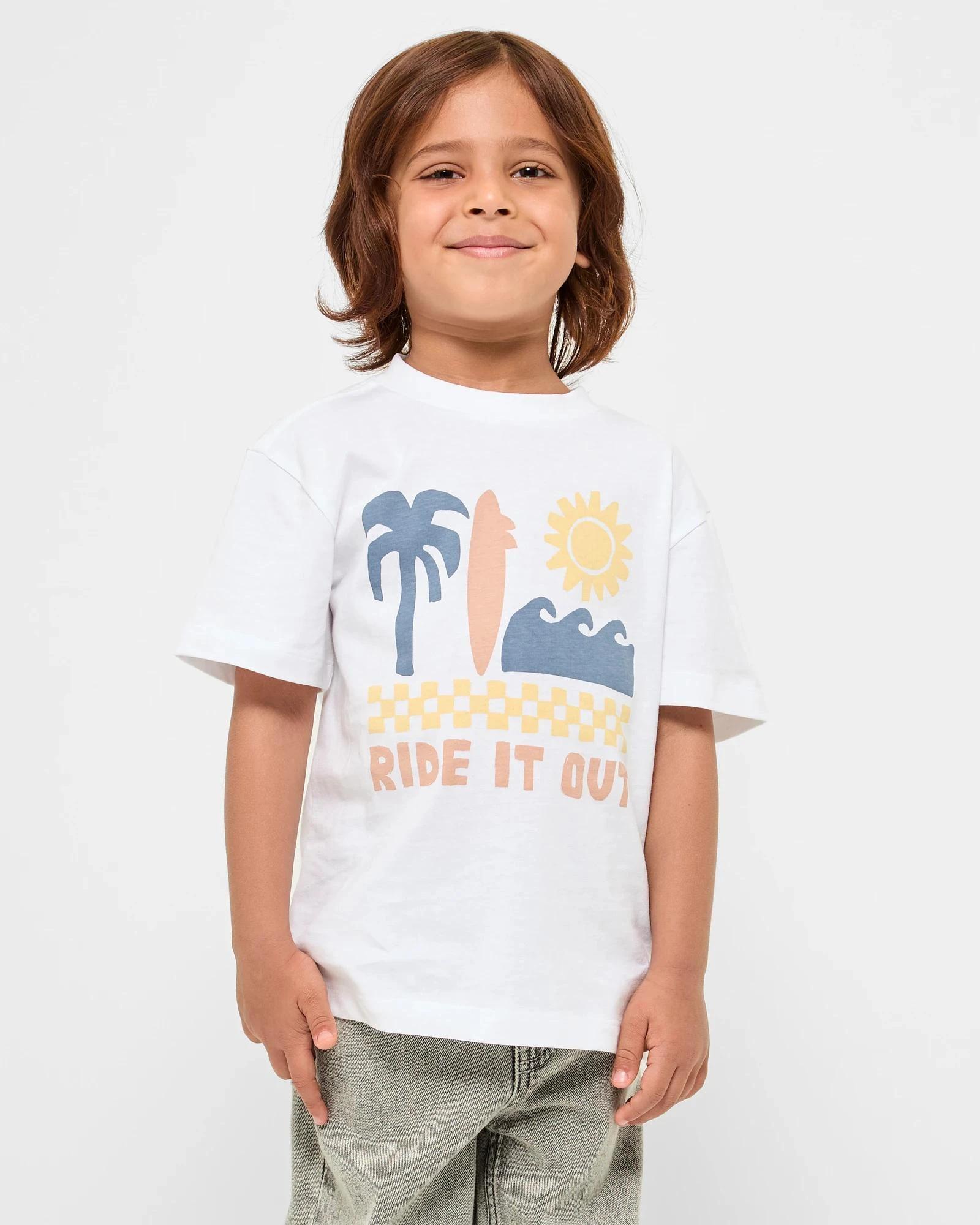 1 Target Kids Australian Cotton Short Sleeve T-Shirt RIDE IT OUT, 1 of 5