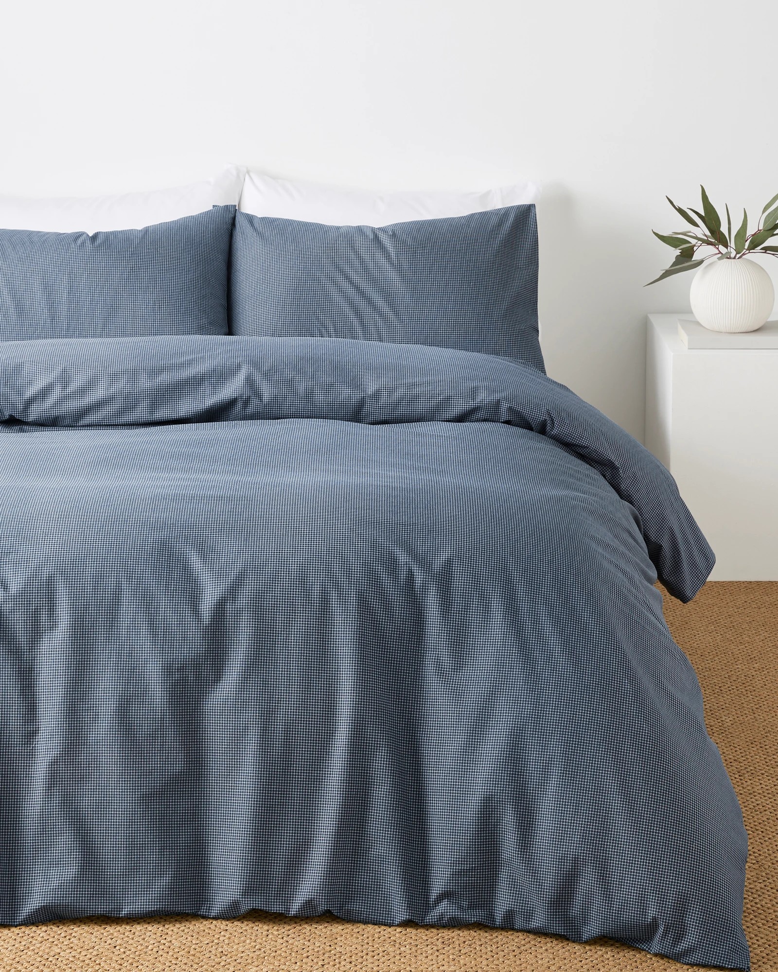 1 Target Harlow Mini Grid Cotton Quilt Cover Set
 - Single Bed
 - Blue, 1 of 3