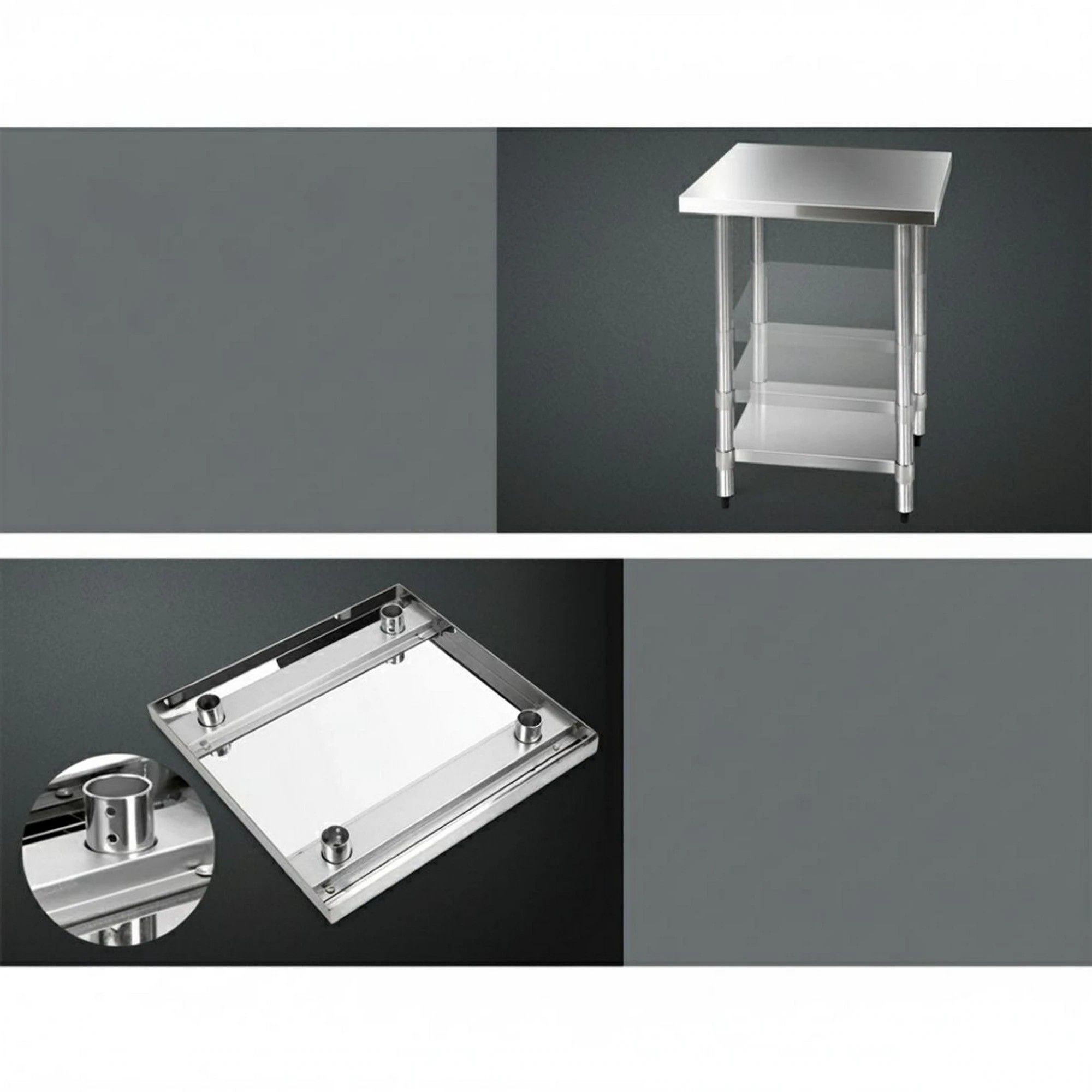 6 Cefito Stainless Steel Kitchen Bench with Wheels - Multi, 6 of 7