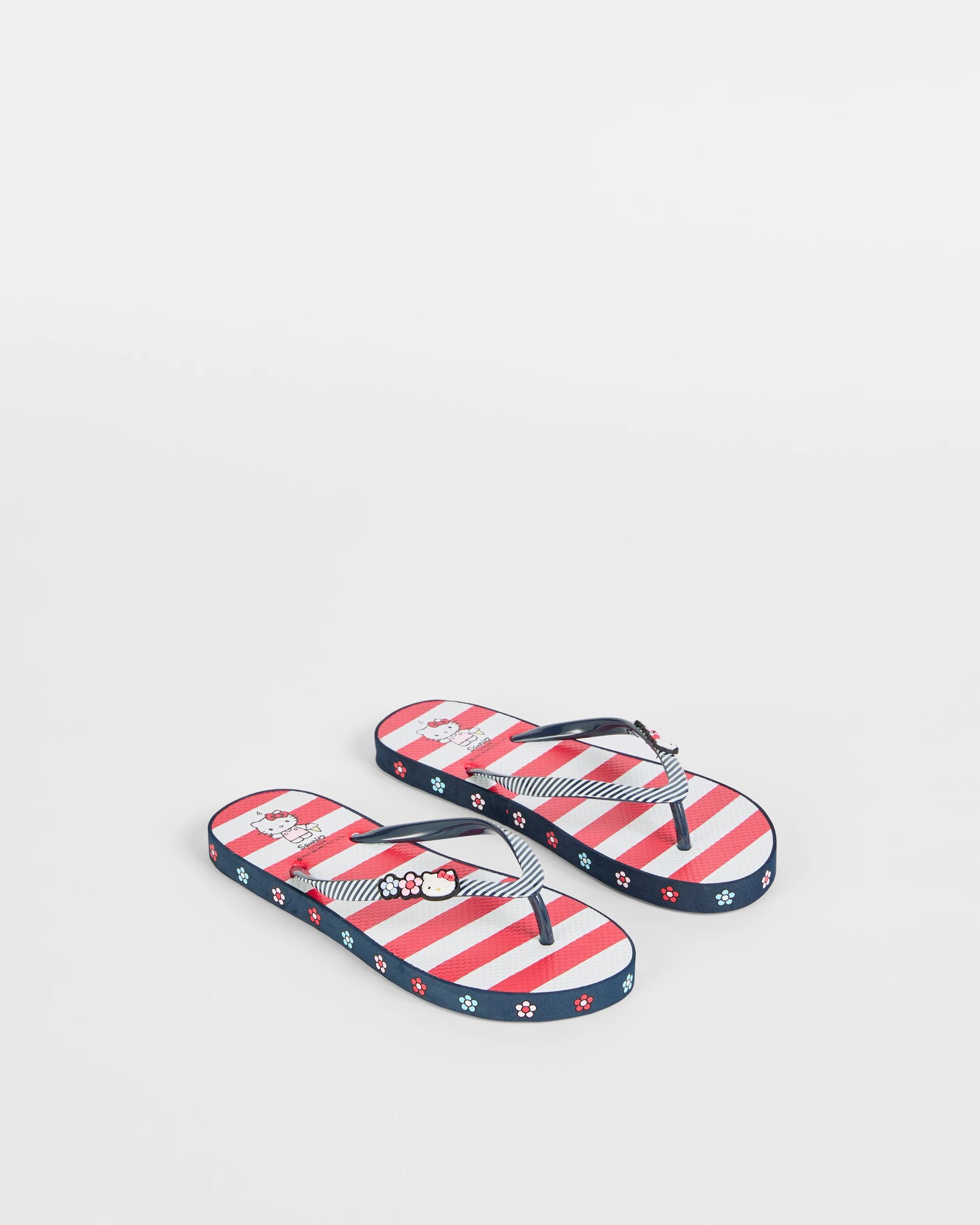 2 Girls Youth Hello Kitty Thongs RED, 2 of 3