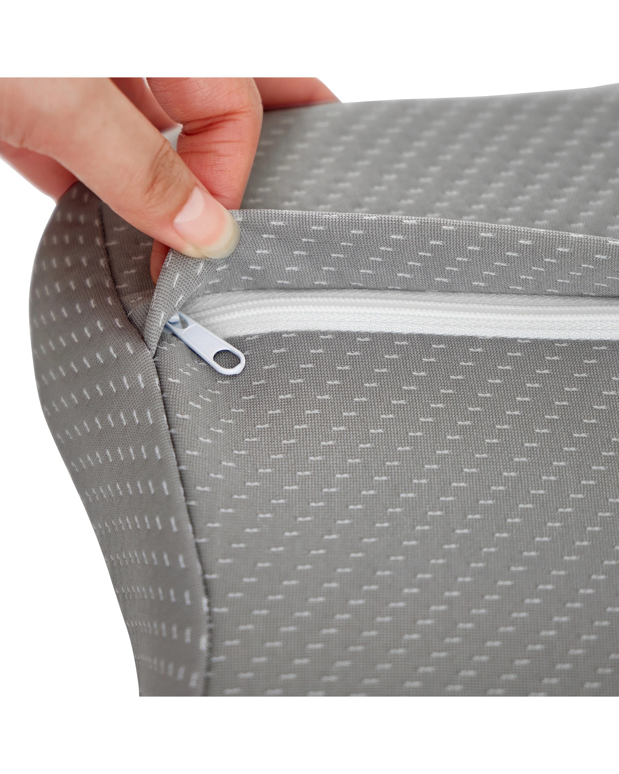 6 Dreamaker Multifunctional Cervical Memory Foam Neck Pillow - White, 6 of 8