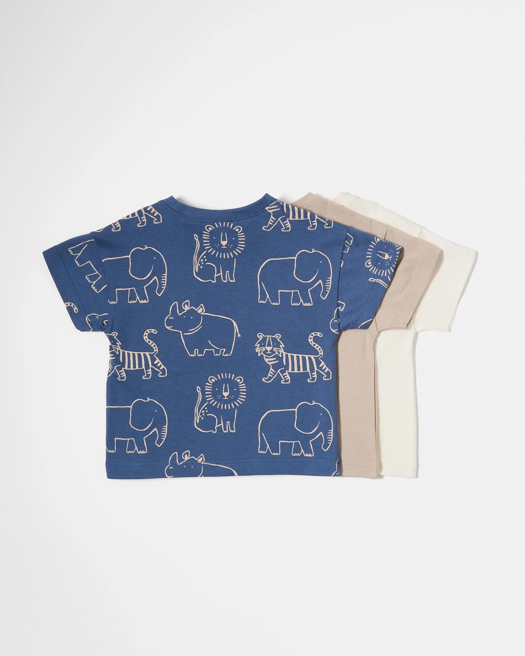 2 3 Pack Short Sleeve T-shirt BROWN LION, 2 of 8