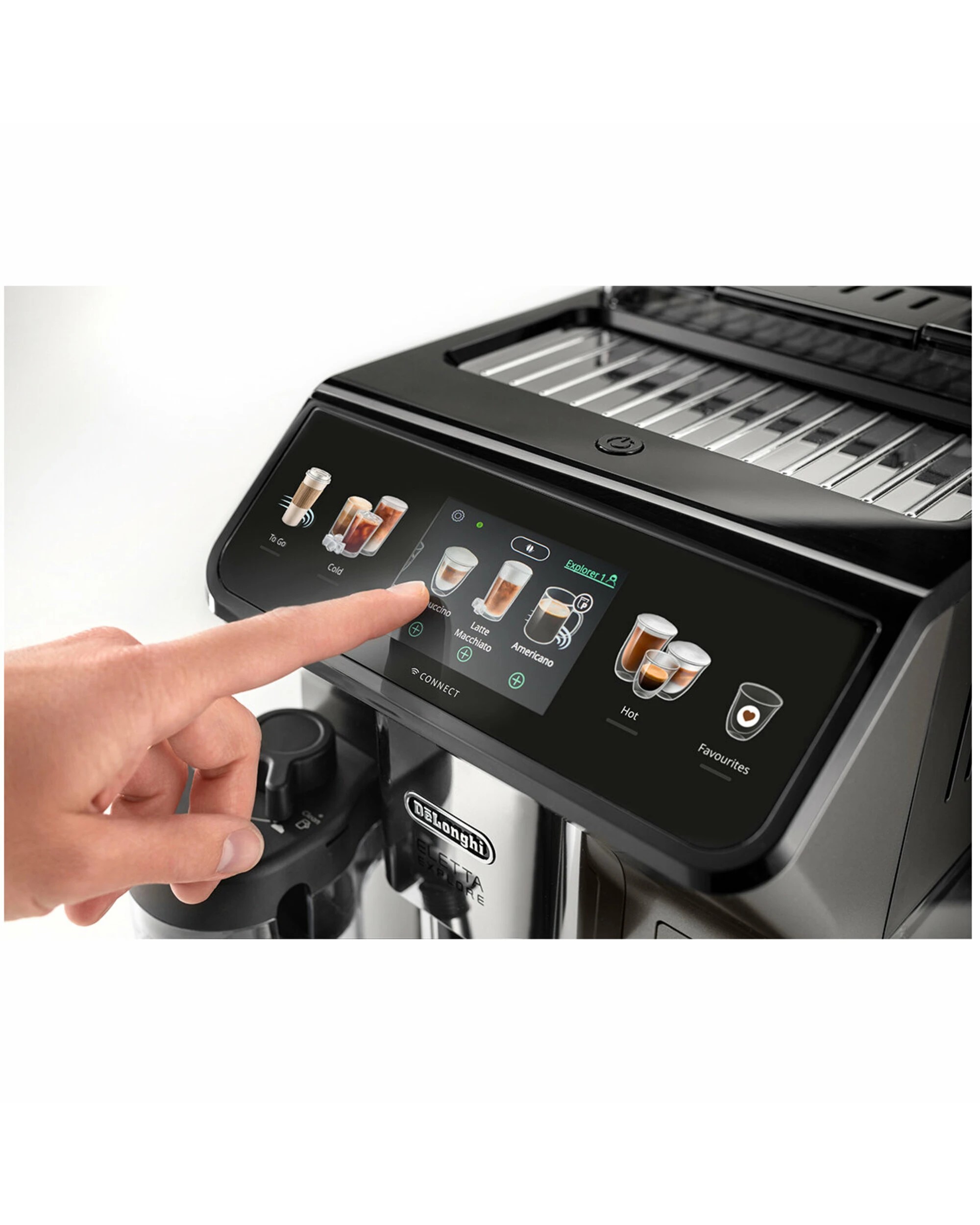 5 De'Longhi Eletta Explore Connect Fully Automatic Coffee Machine Titanium, 5 of 5