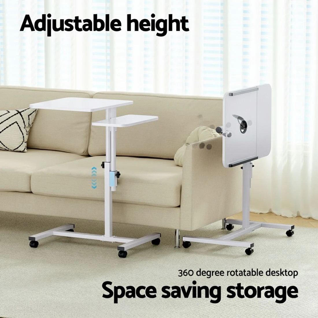 4 Artiss Laptop Desk Table Fan Cooling  60CM - White, 4 of 7