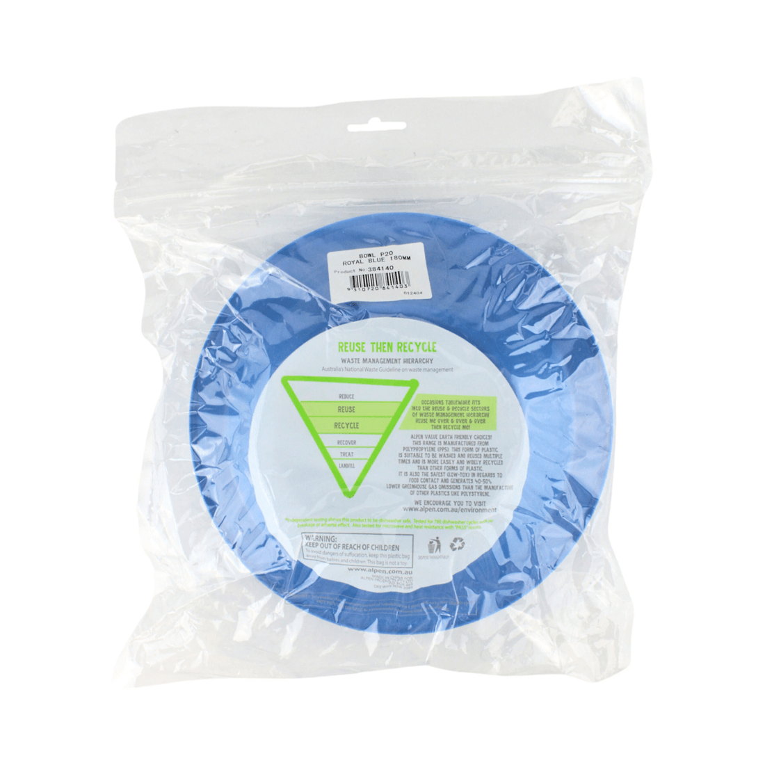 3 Alpen 18cm Reusable Bowls Pack of 20 - Fashion Royal Blue, 3 of 3