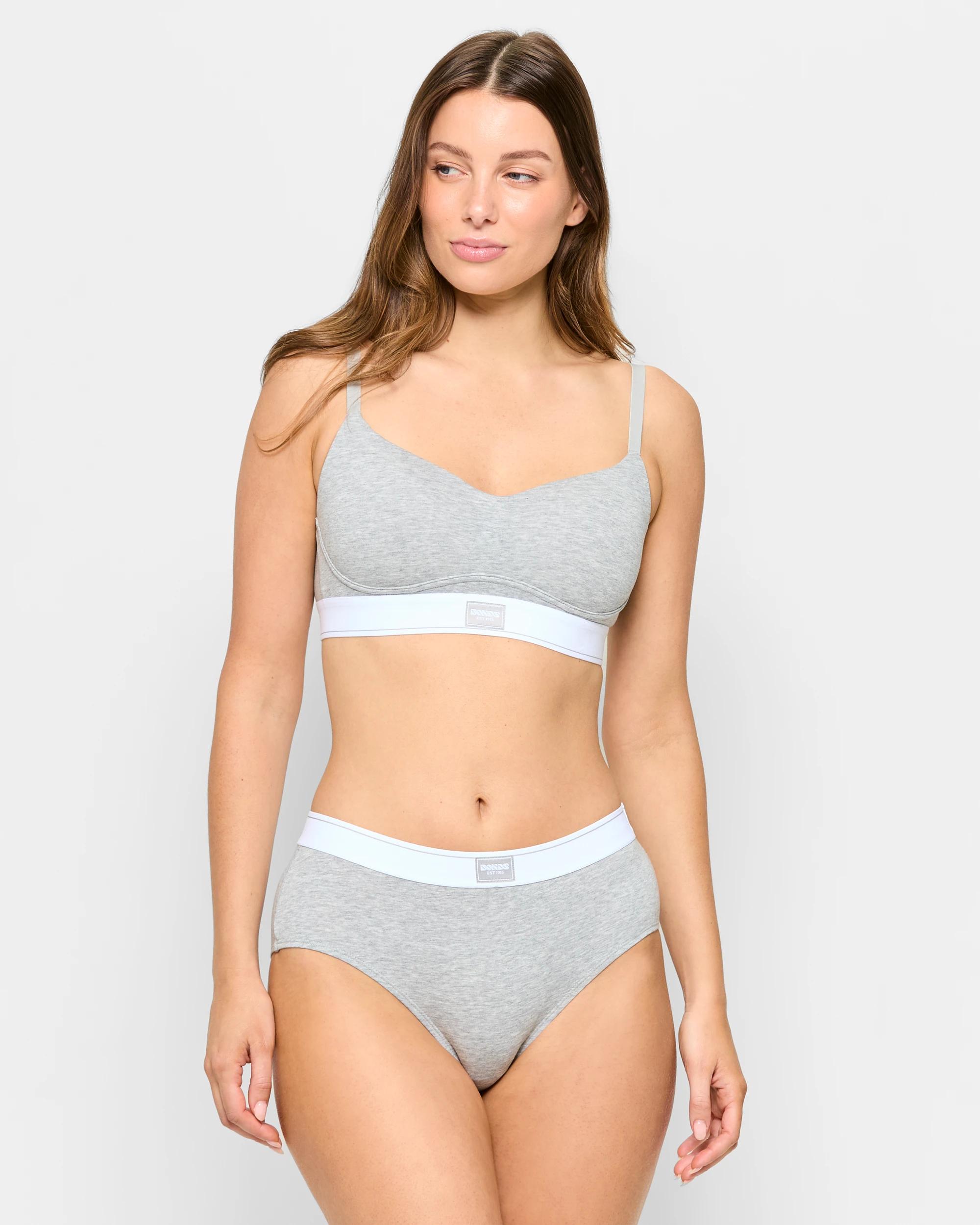 2 Originals Wirefree Bra - Bonds GREY MARLE SLUB HEARTLAND, 2 of 4