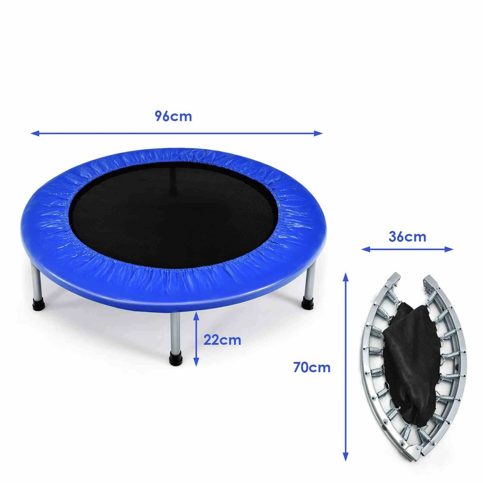 2 Costway Folding Trampoline Portable Recreational Rebounder Outdoor Toy Blue, 2 of 2