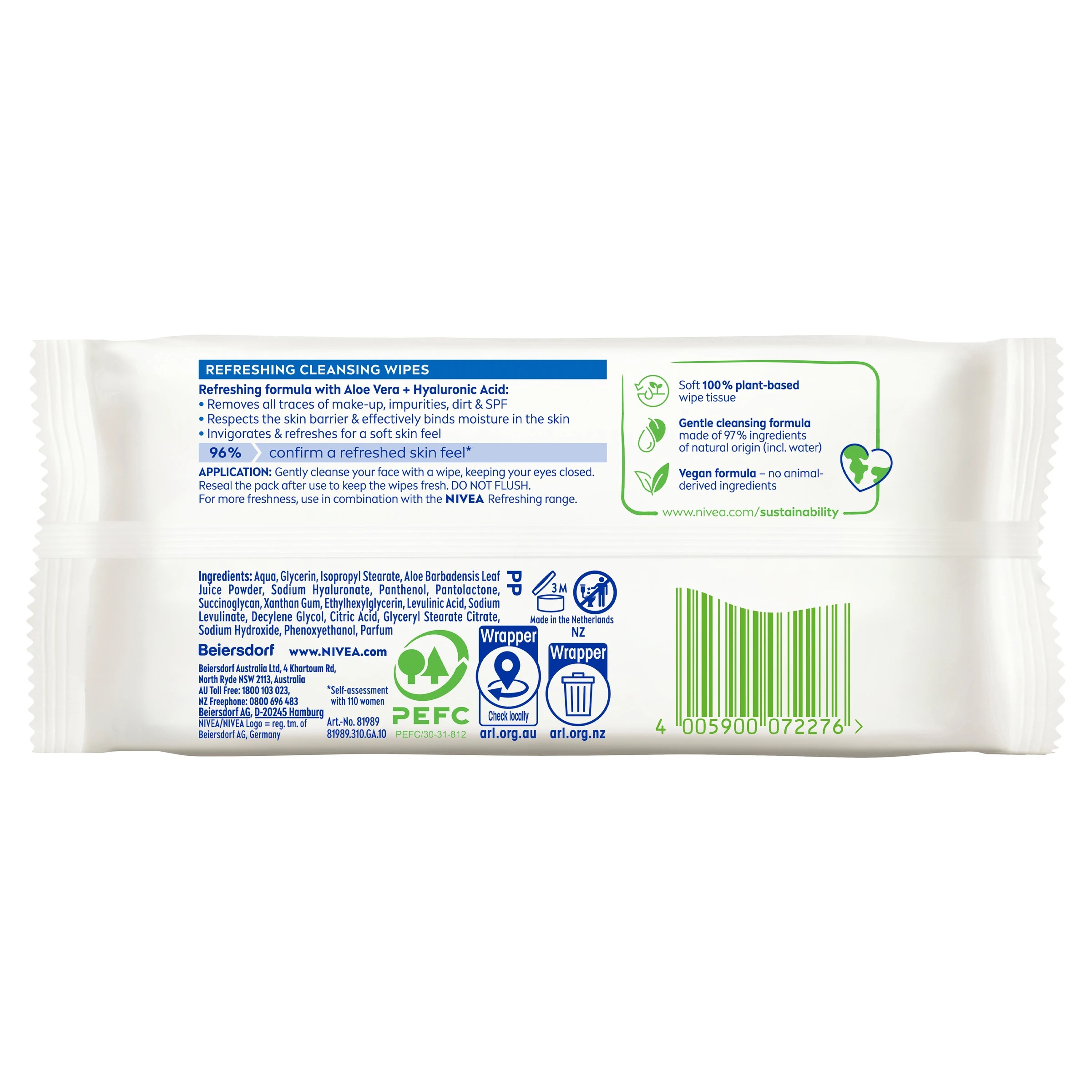 2 Nivea 7 Pack 3-in-1 Refreshing Cleansing Wipes - Pro Vitamin B5 and Hydramine, 2 of 10