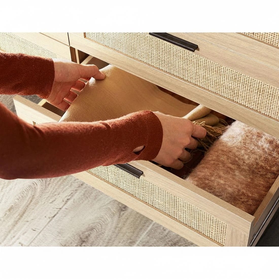 4 Artiss 6 Chest of Drawers - BRIONY - Natural, 4 of 5