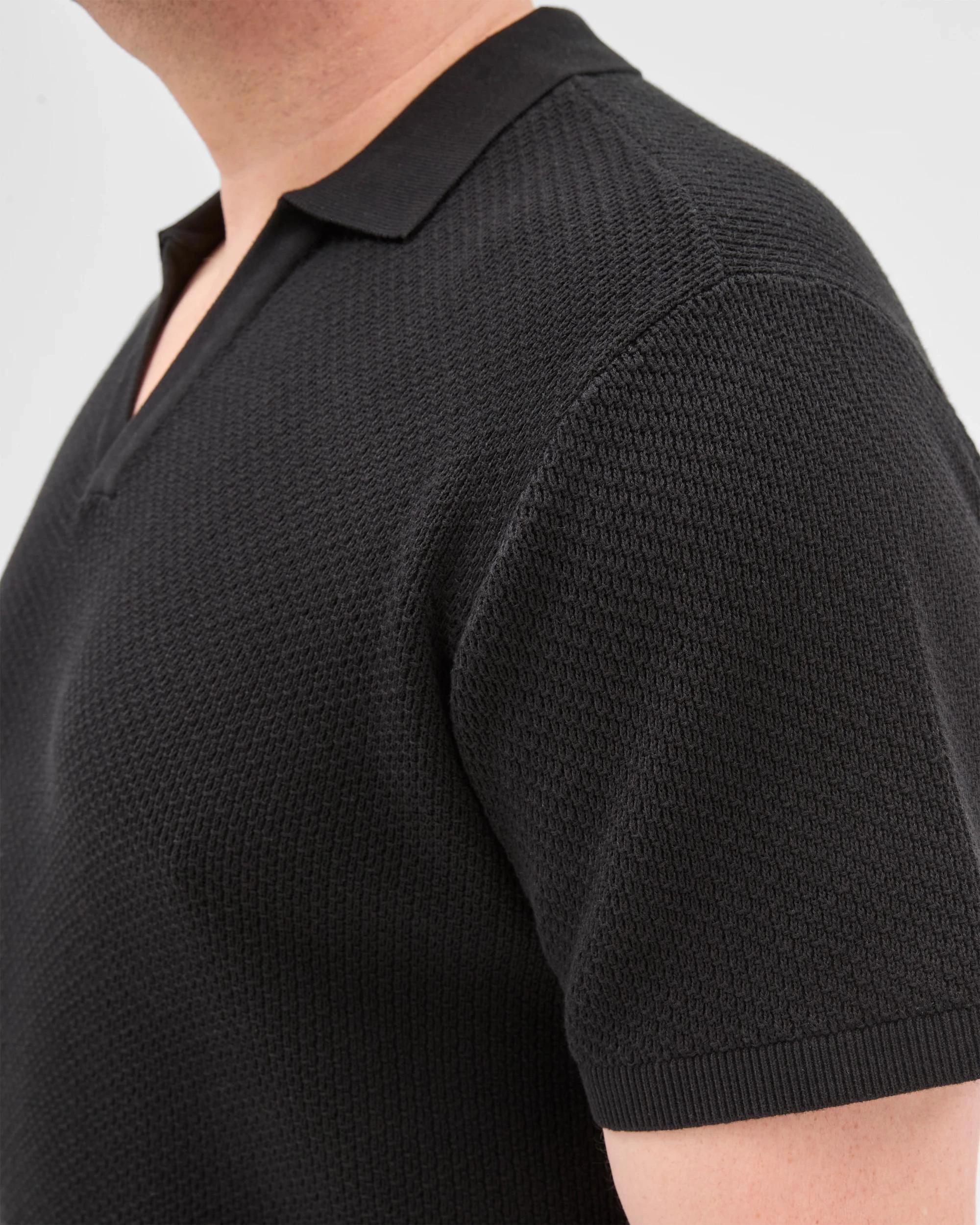 3 Target Plus Size Australian Cotton Knitted Polo Top BLACK, 3 of 6