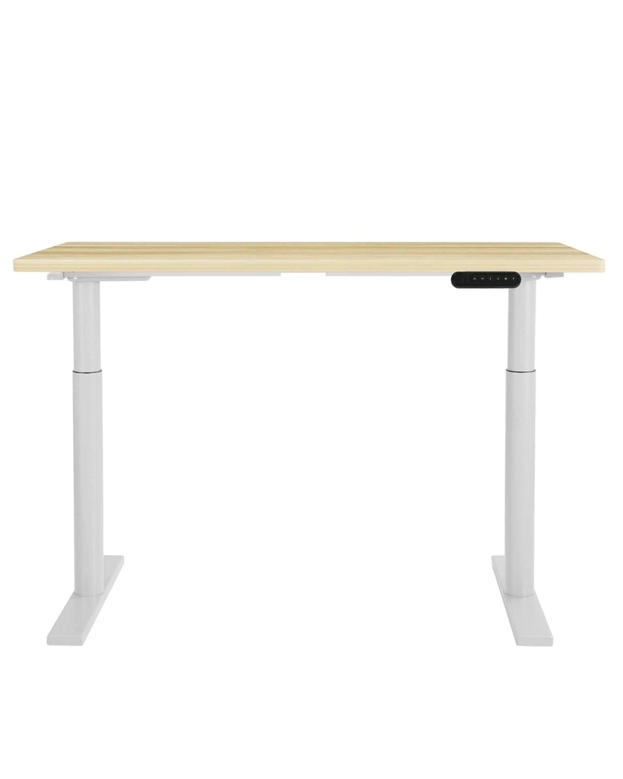 3 Artiss Standing Desk Motorised Electric Dual Motor 120CM  Oak - Brown, 3 of 4