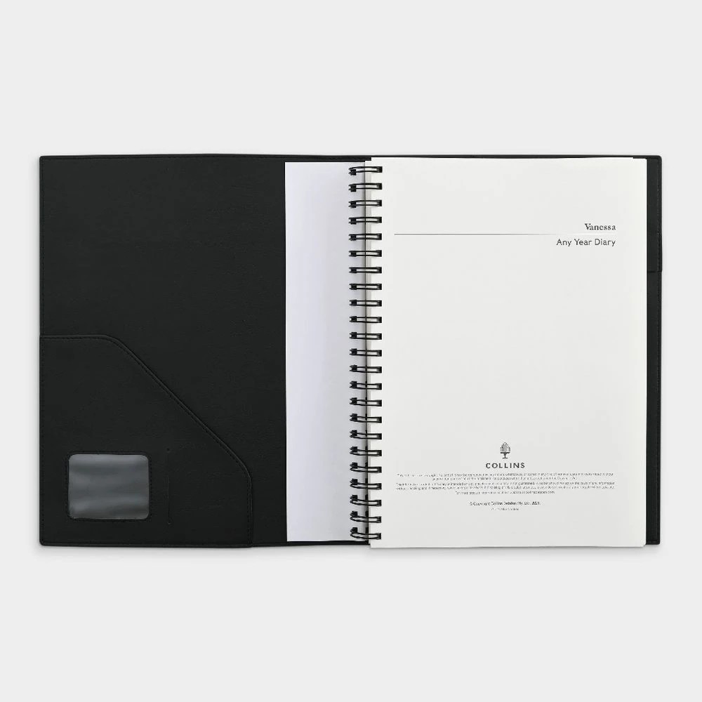 3 Collins A4 Day to Page  Undated Vanessa Diary Black, 3 of 9