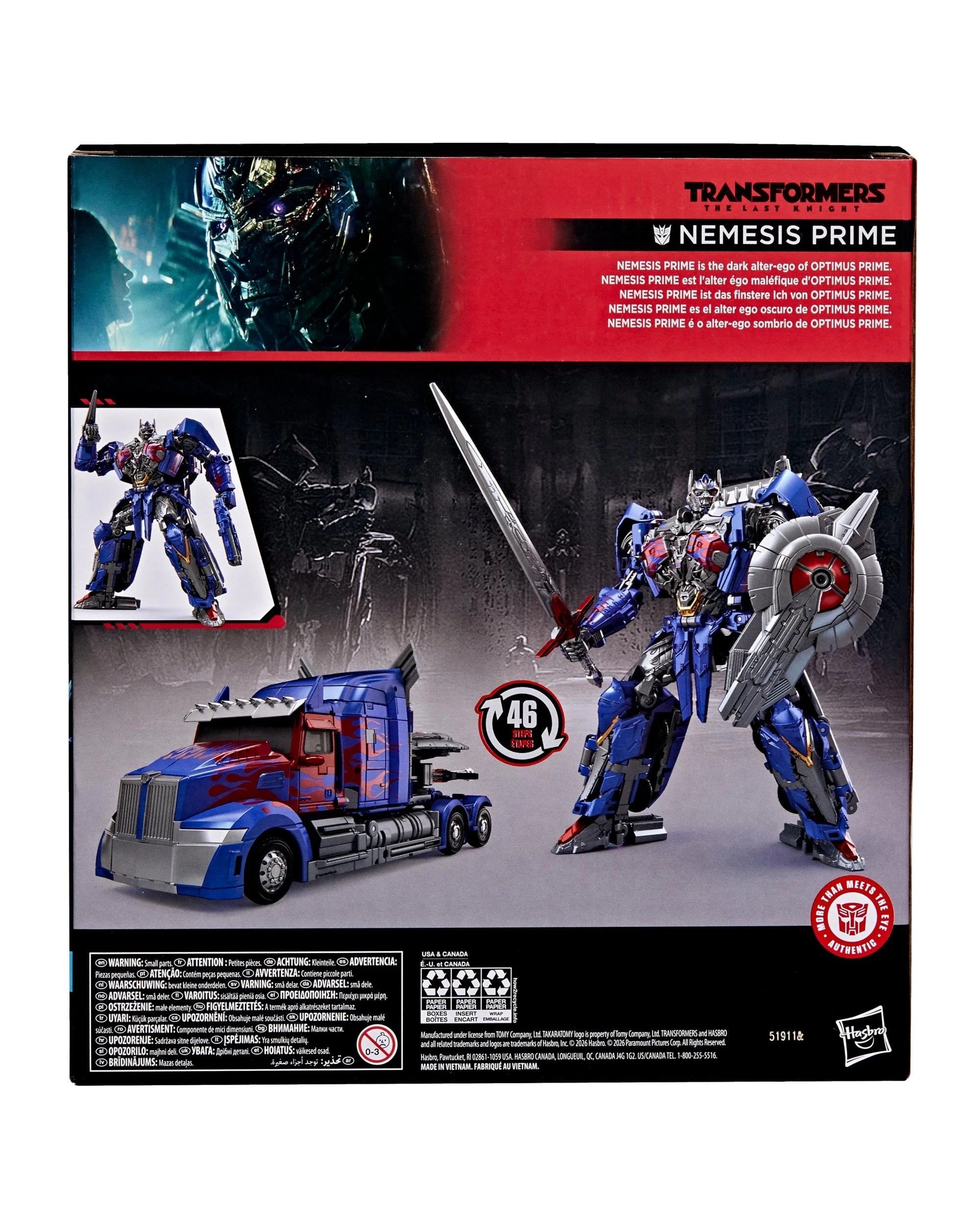 6 Transformers Studio Series Transformers: The Last Knight Nemesis Prime Leader Class Action Figure, 6 of 6
