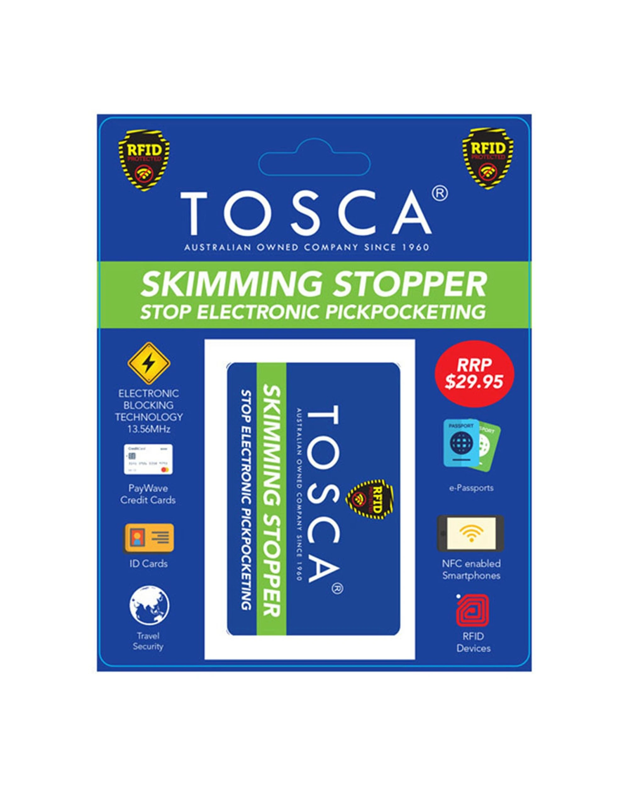 1 Tosca Rfid Blocking Skimming Stopper Electronic Card - Assorted, 1 of 1