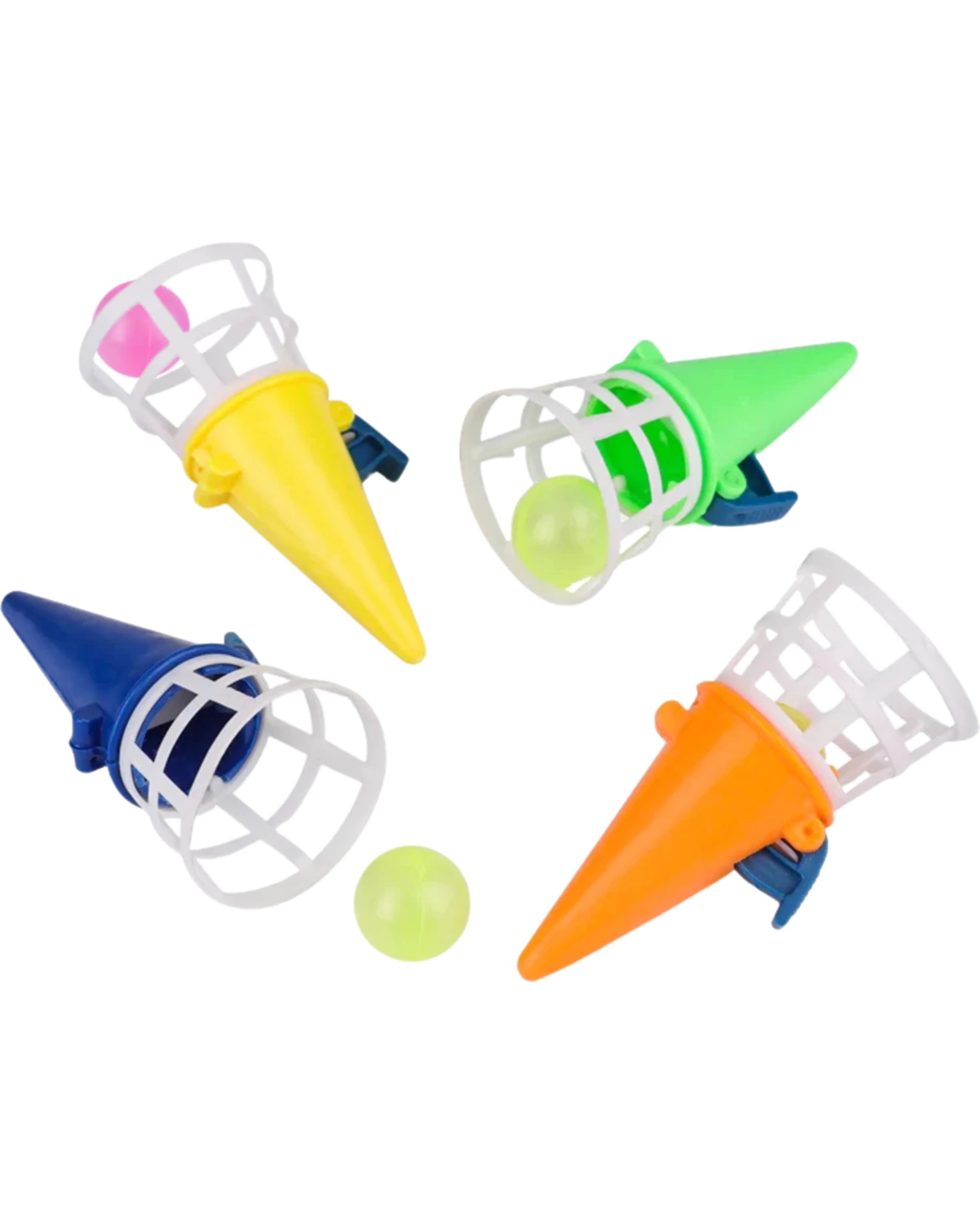 1 Party Maker Pack of 4 Mini Click & Catch Toys 7cm - Assorted, 1 of 4
