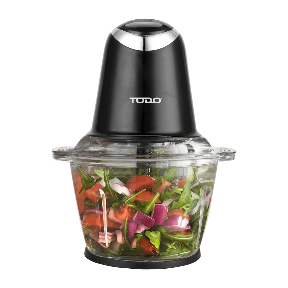 1 TODO 1L Food Chopper Processor Glass Bowl 2 Speed 200W Stainless Steel Blade, 1 of 6